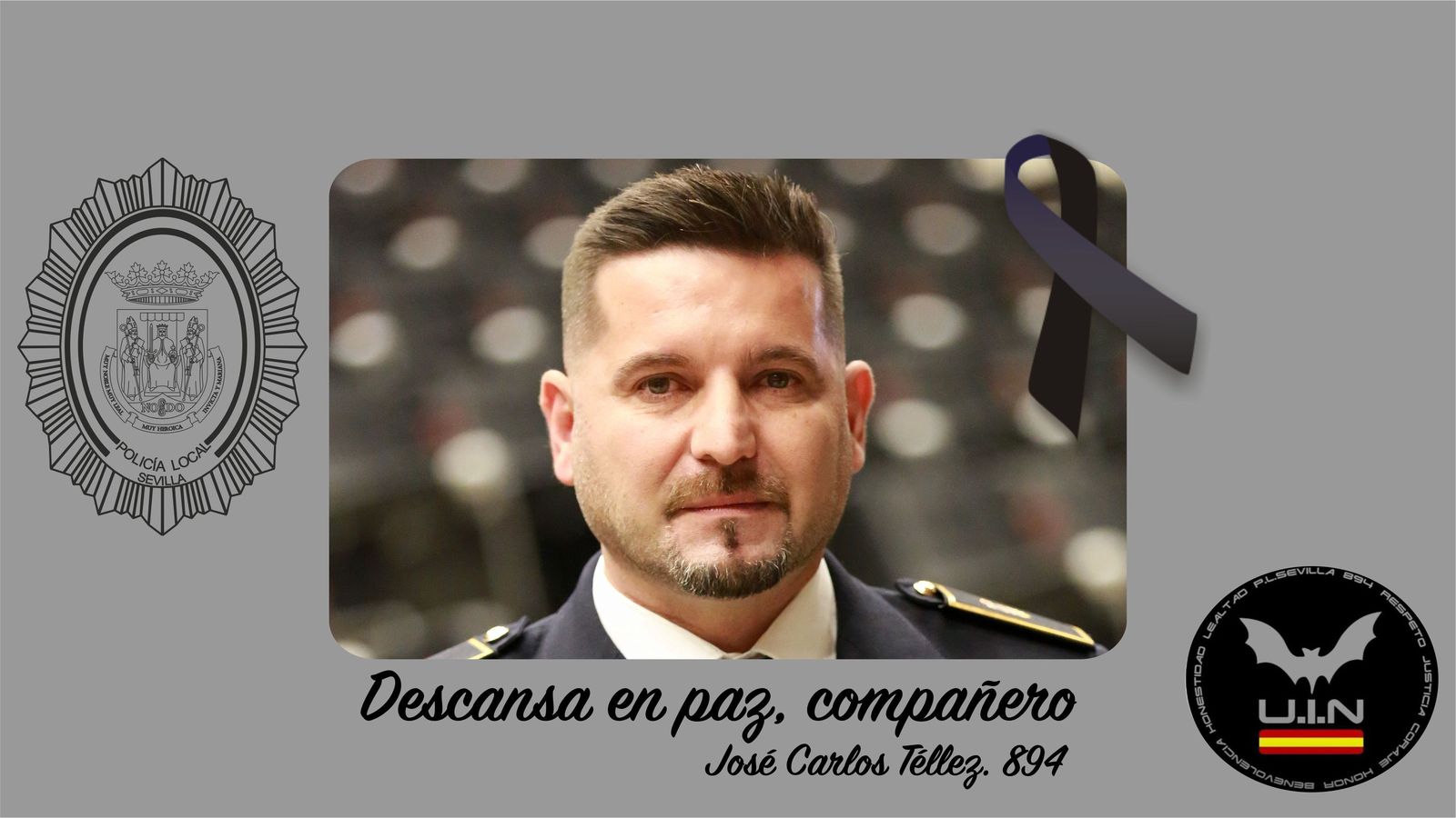 Mensaje de condolencia publicado por el servicio de Emergencias del Ayuntamiento.