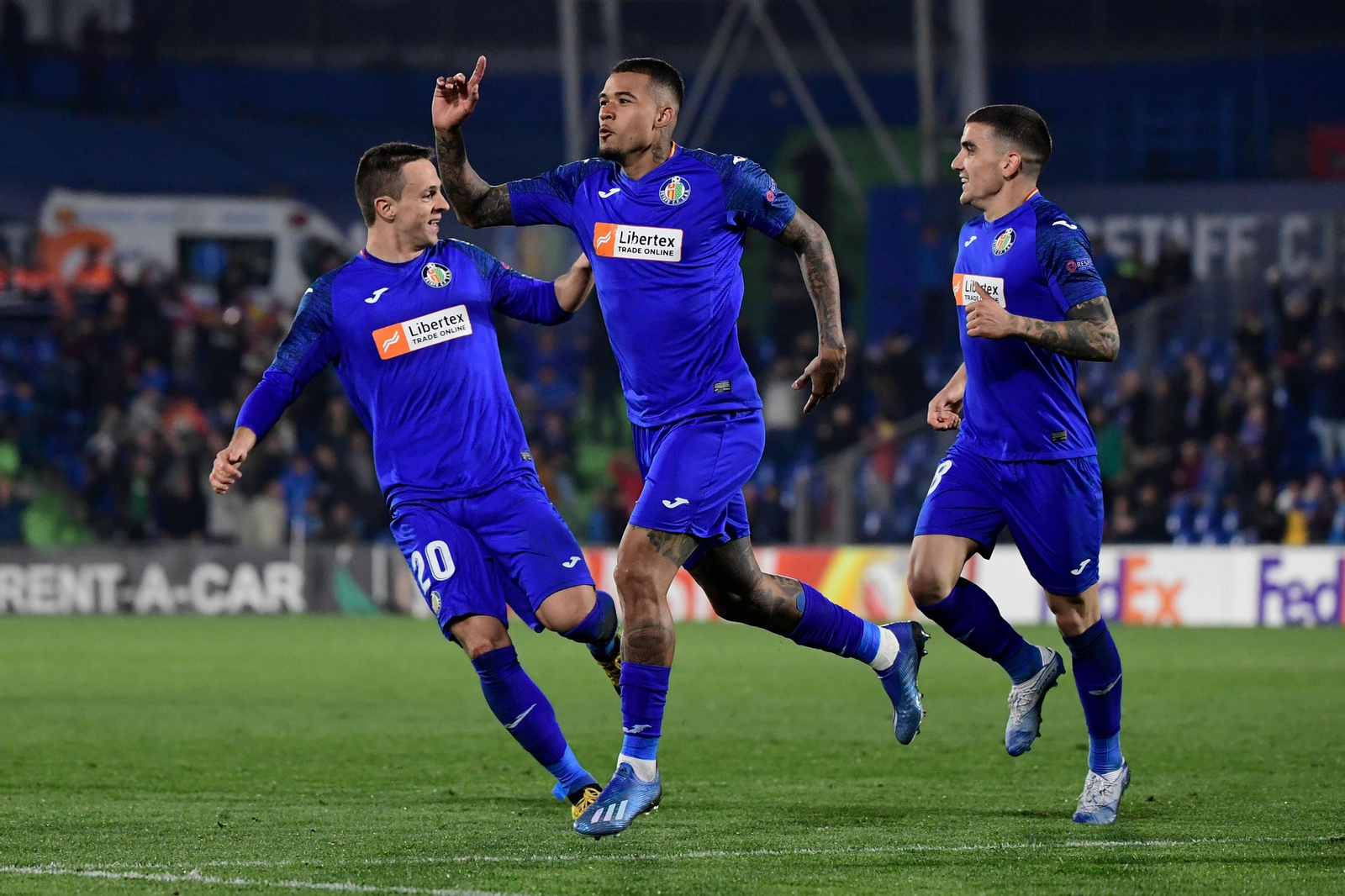 Kenedy celebra uno de sus tantos con el Getafe la pasada campaña