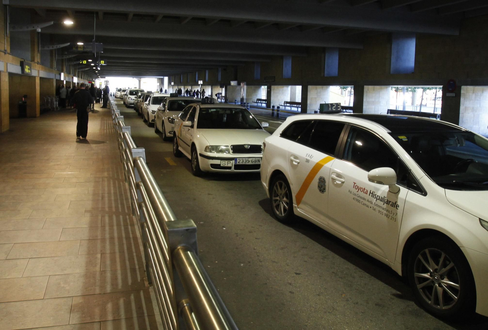 La parada de taxi del aeropuerto de San Pablo.