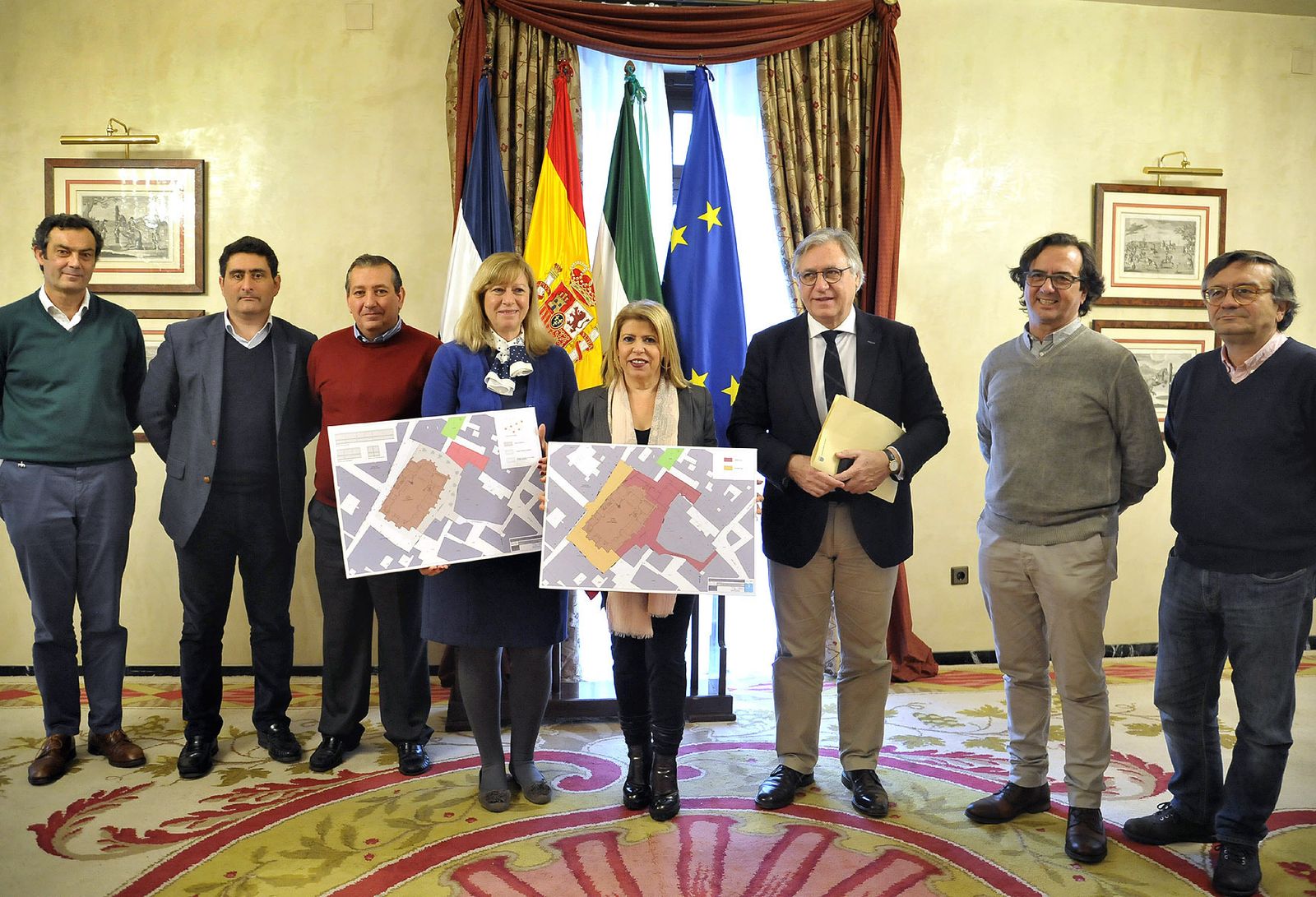 La alcaldesa durante la presentación del proyecto de San Juan de los Caballeros.