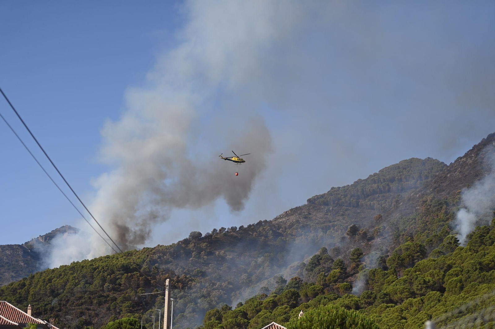 Las fotos de la lucha contra el fuego en Pinos de Alhaurín
