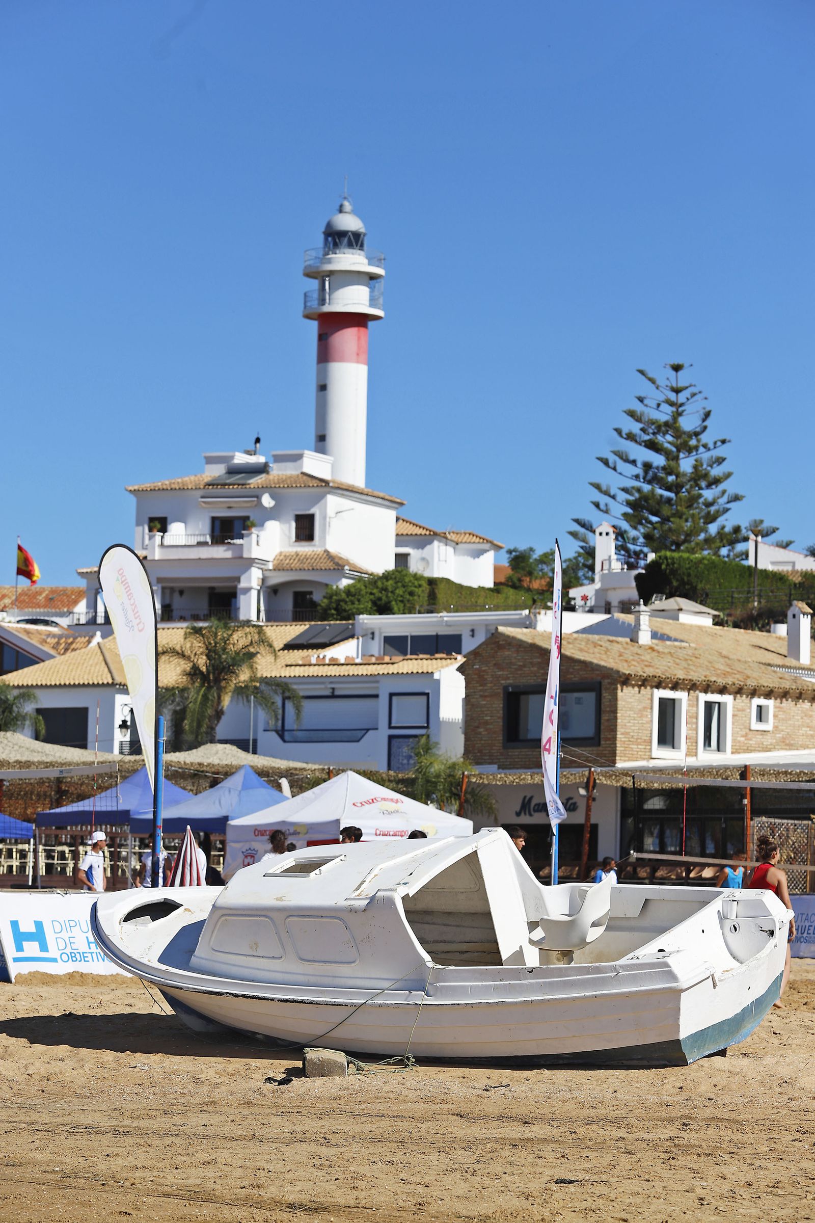 Imágenes de las playas de Huelva en el sábado 15 de agosto