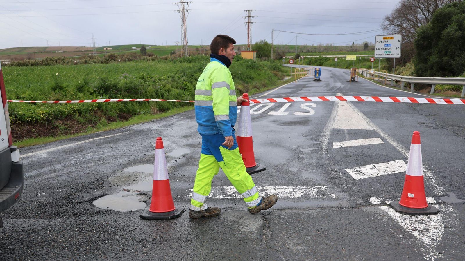 Carretera de La Ribera cortada este sábado.