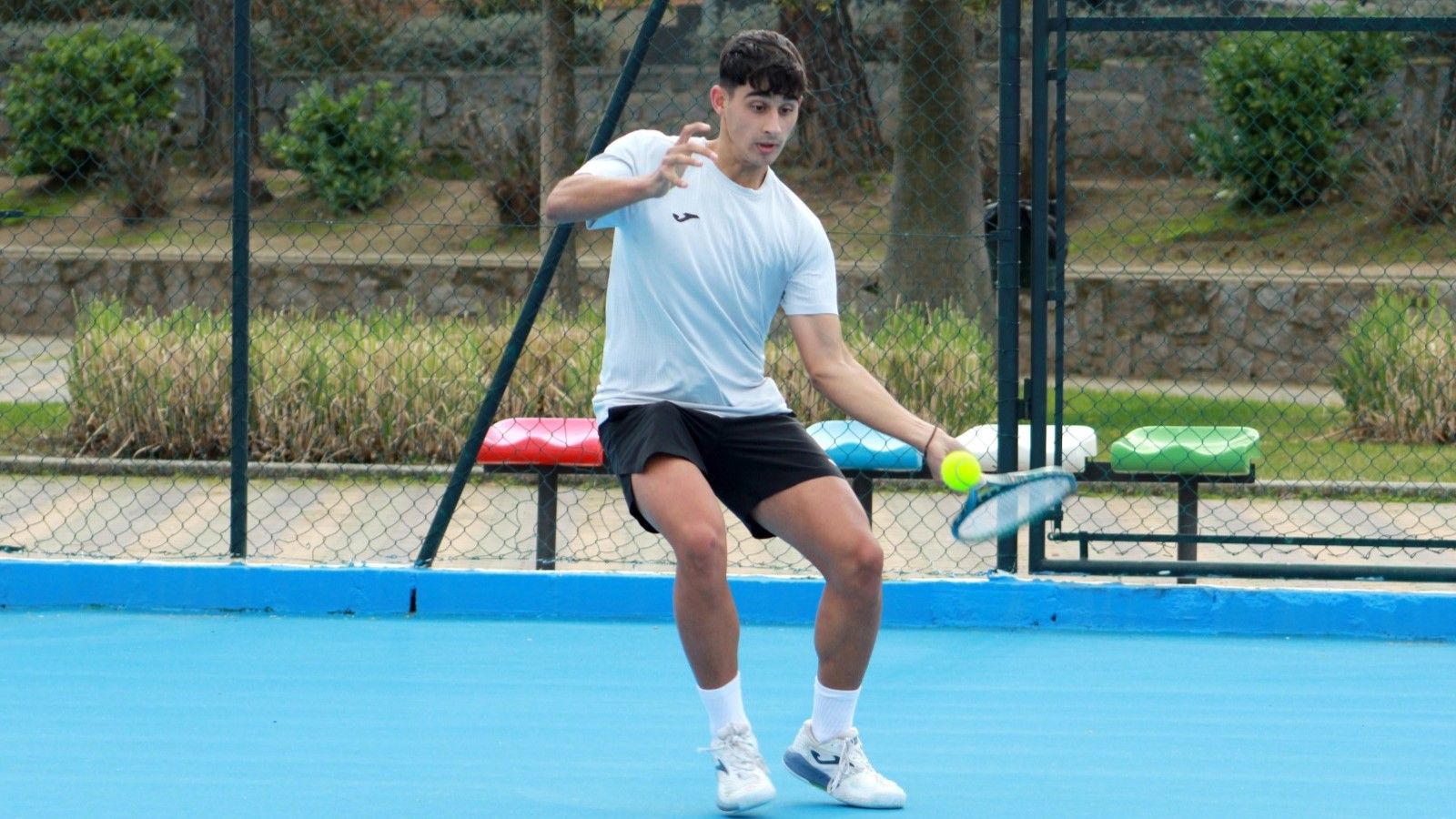 El pozoalbense Alejandro López Escribano, en un entrenamiento.