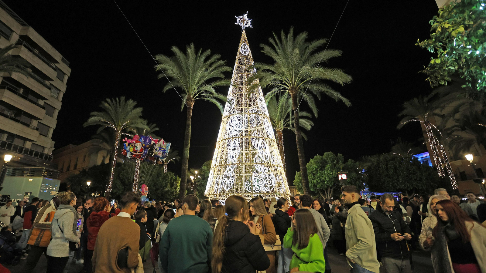 Inauguración del alumbrado de Navidad en Jerez