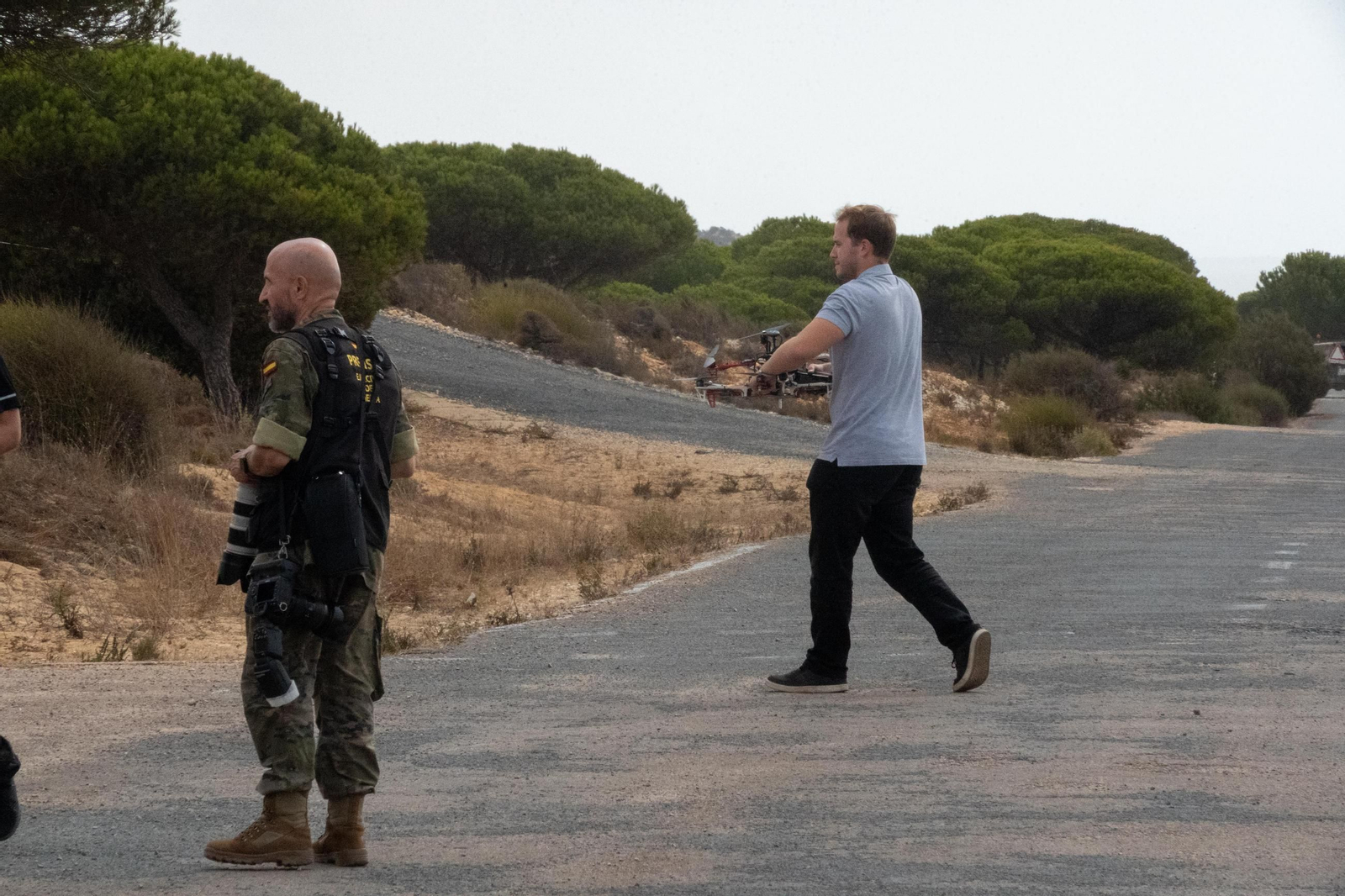 Las espectaculares imágenes del `Atlas 25´, ensayo militar contra drones en Huelva