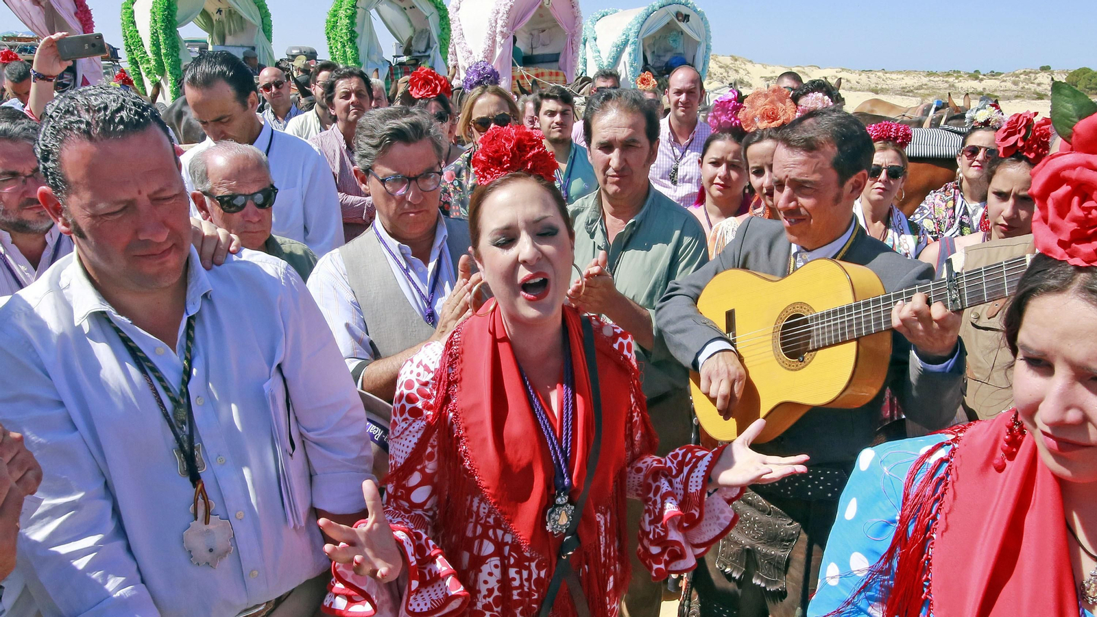 Imágenes de pasadas romerías de la Hdad de Jerez al Rocío