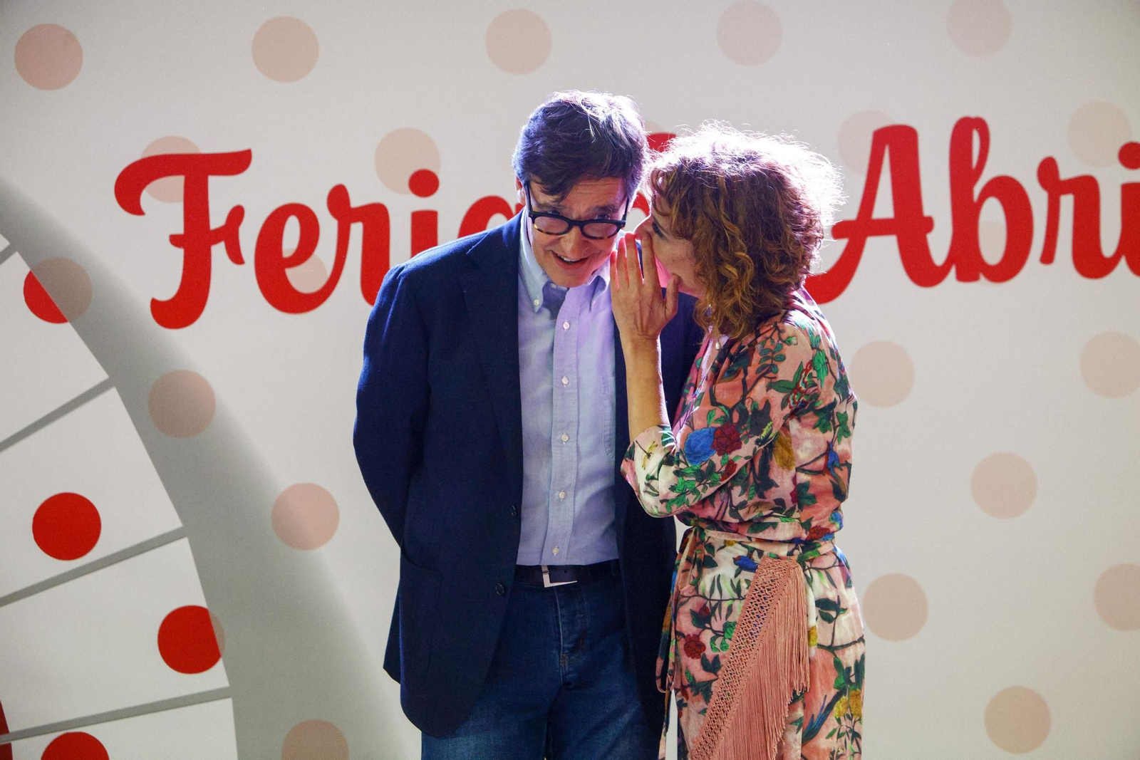 Salvador Illa y María Jesús Montero en la pasada Feria de Abril de Barcelona