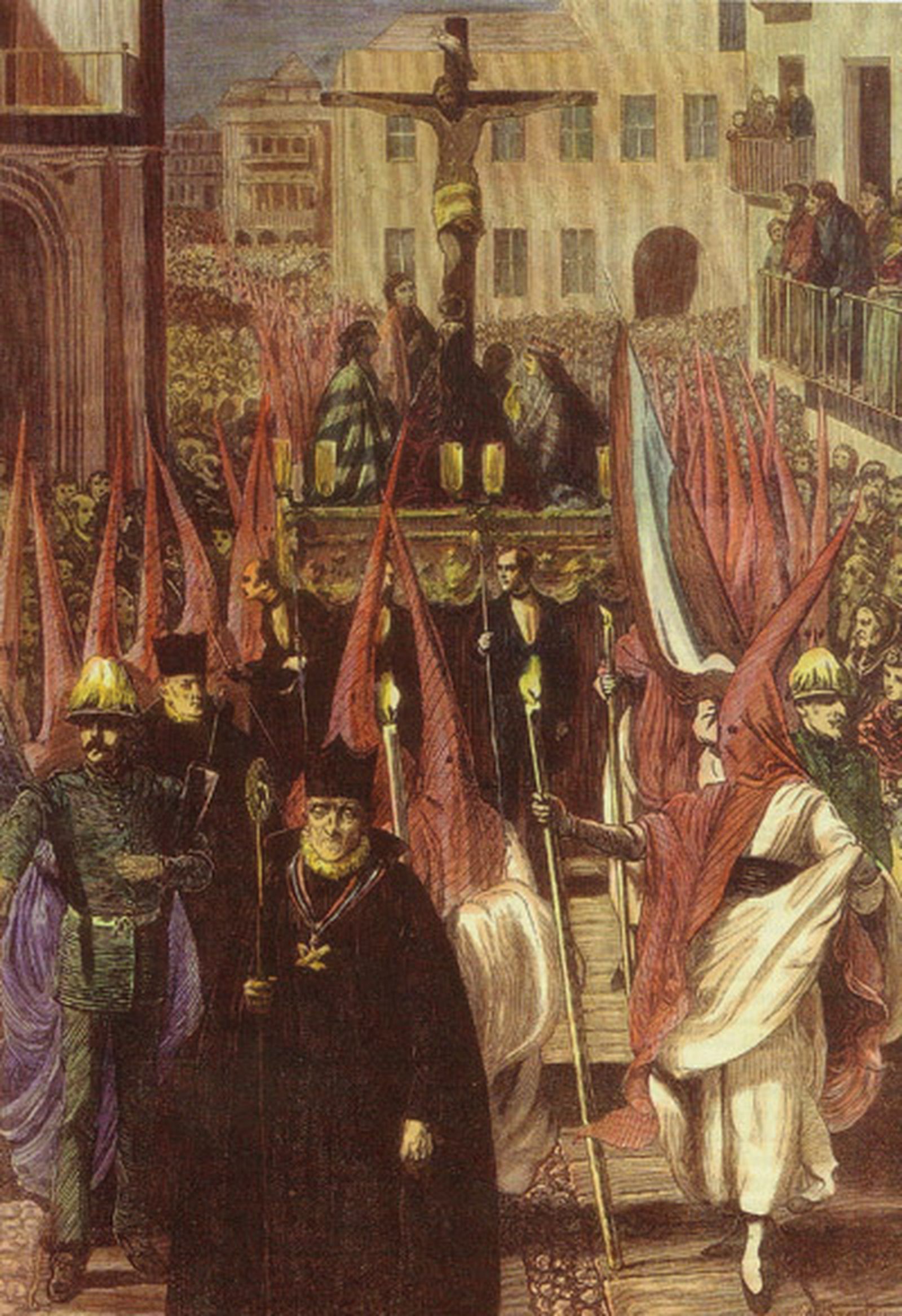 Representación más antigua del paso de las Siete Palabras en 1873