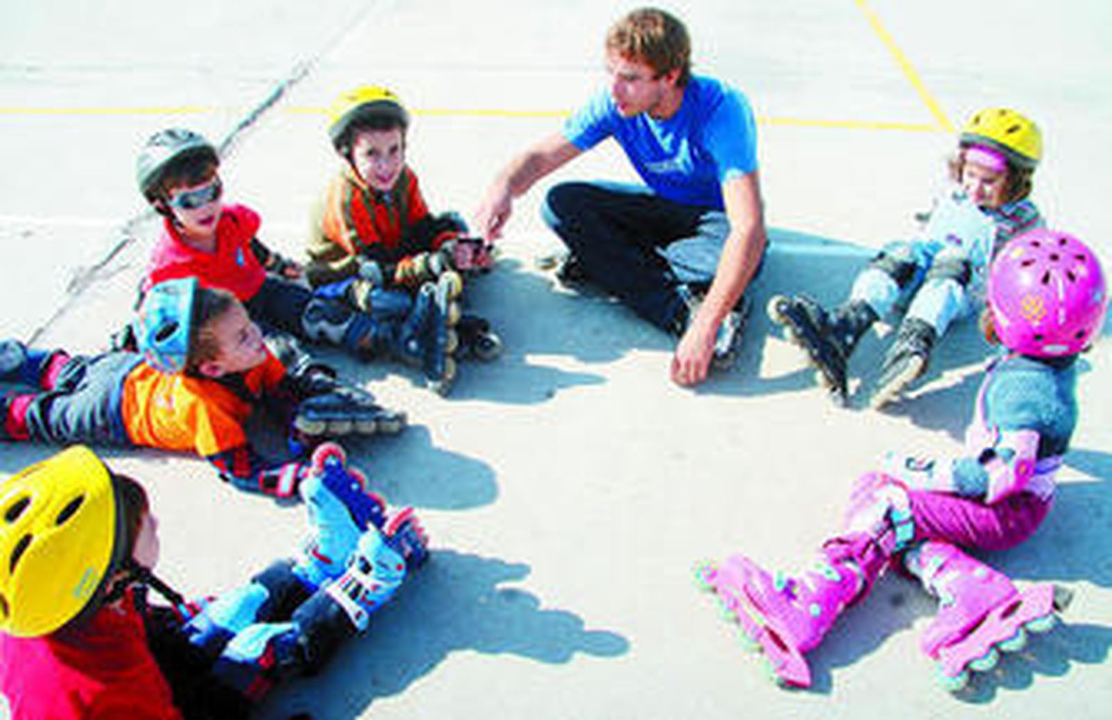Clases de patinaje con la familia