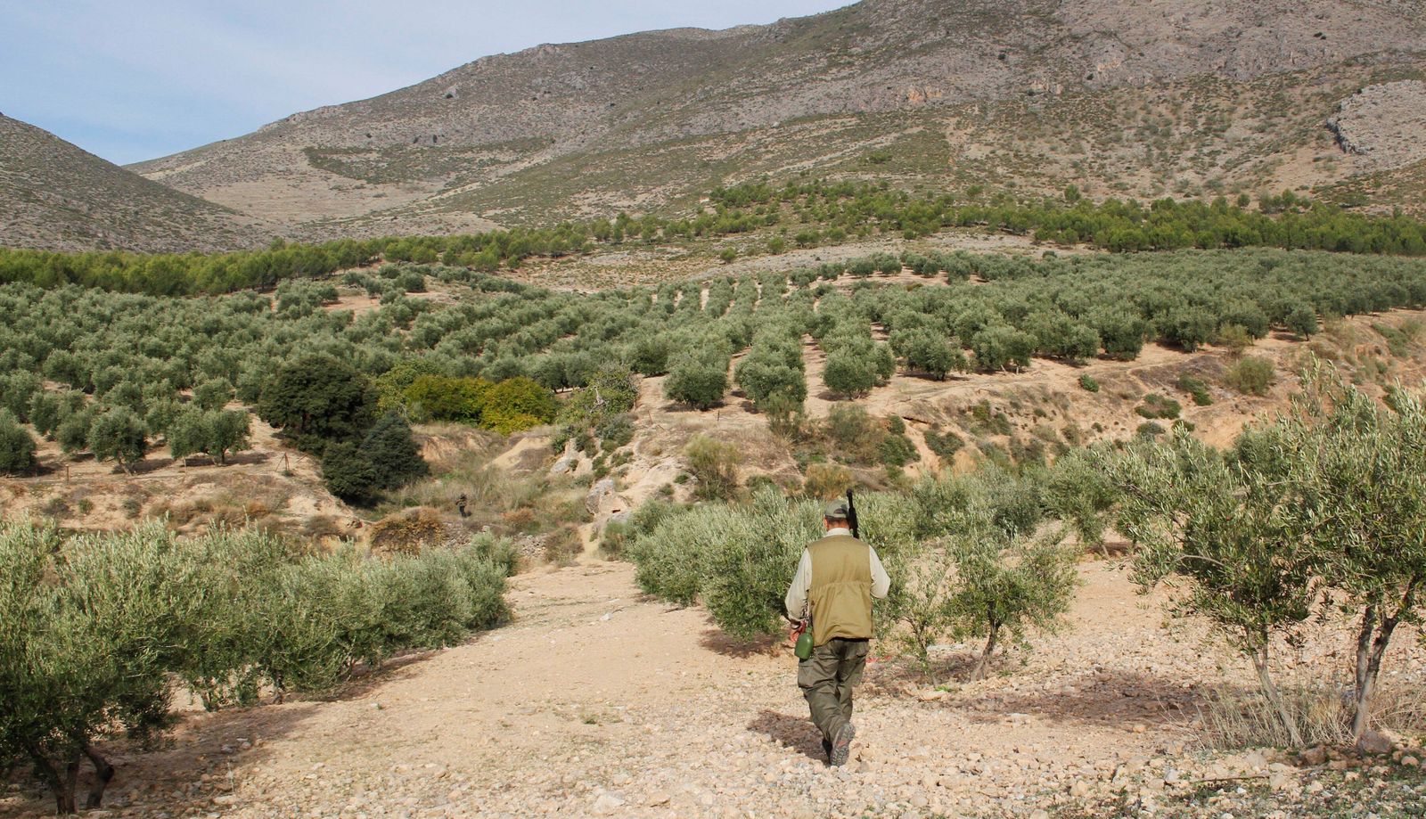 Un hombre, en una jornada de caza.