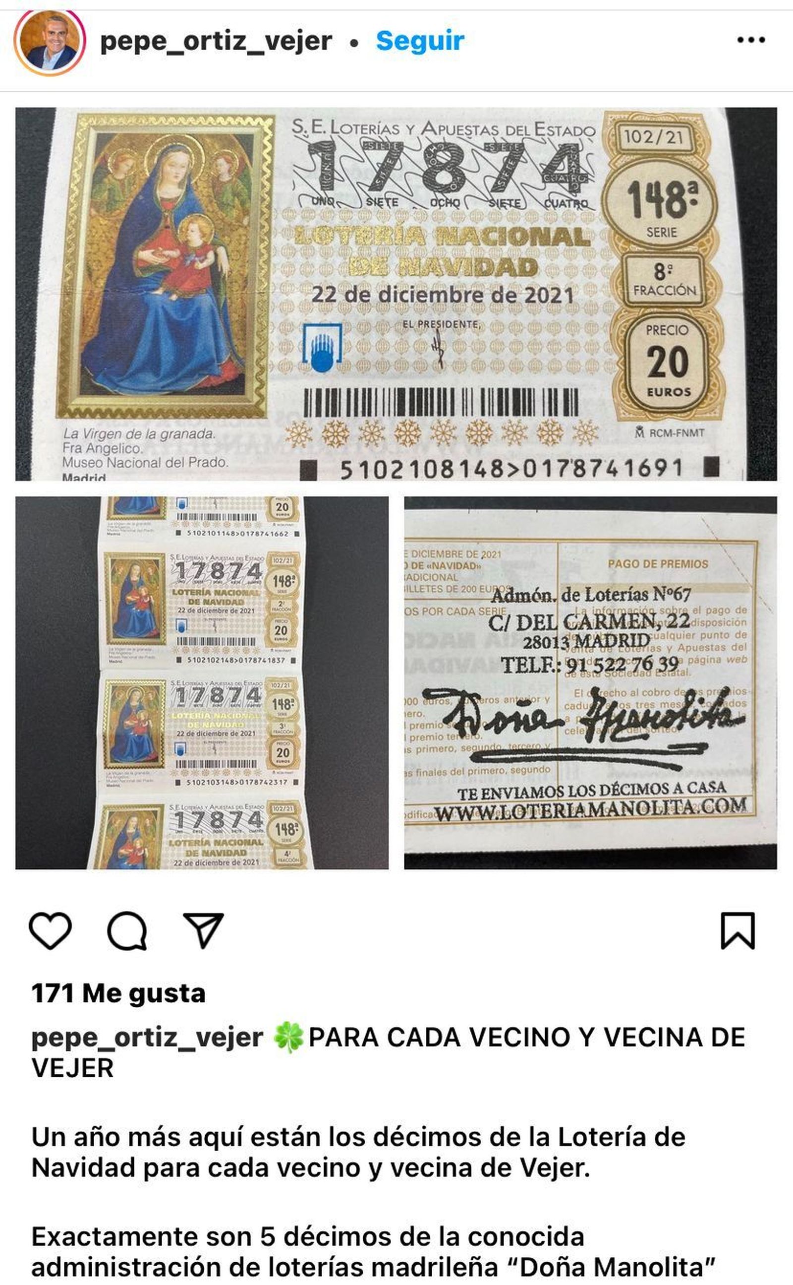 Ortiz paga la convidá a los vejeriegos