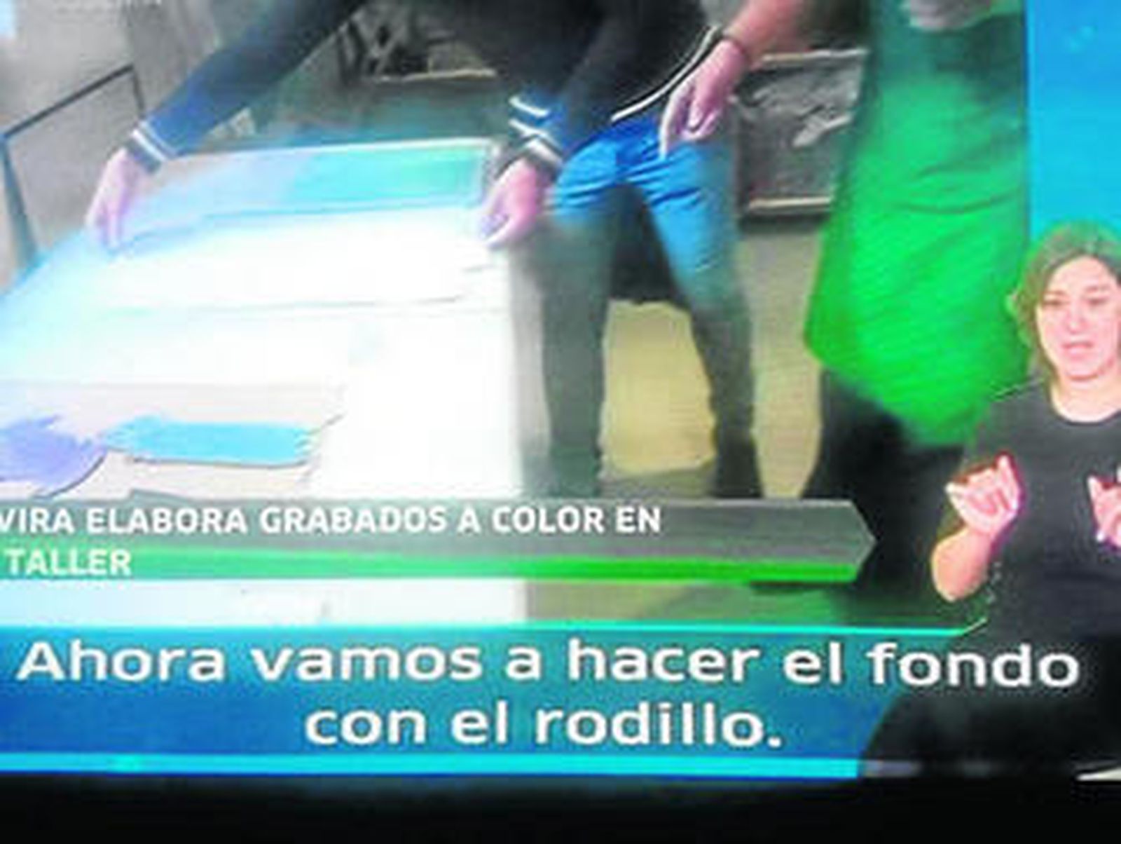 Una de las intérpretes en la emisión matinal de ayer en Canal Sur 2.