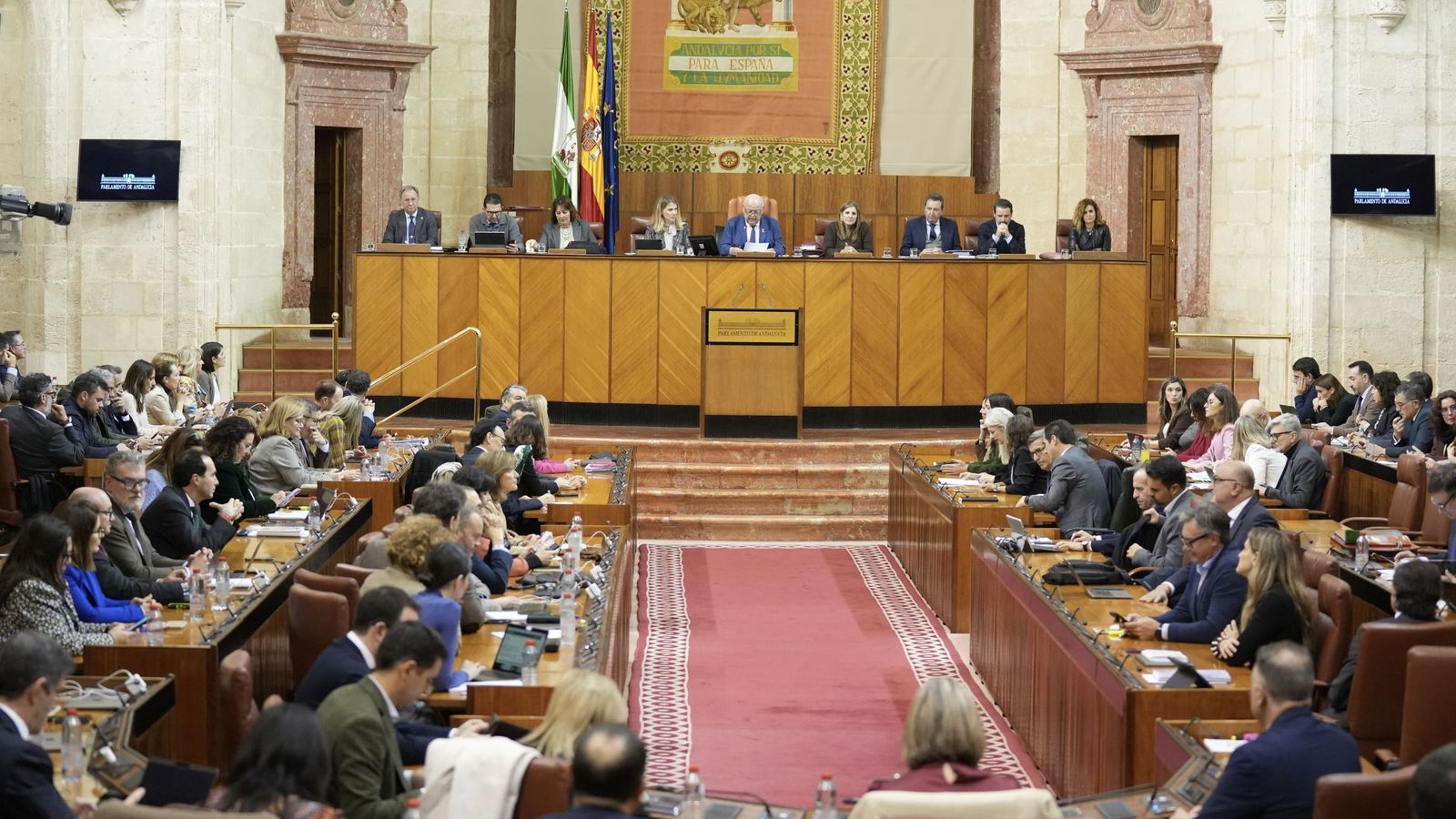 Primera jornada del pleno del Parlamento de Andalucía.