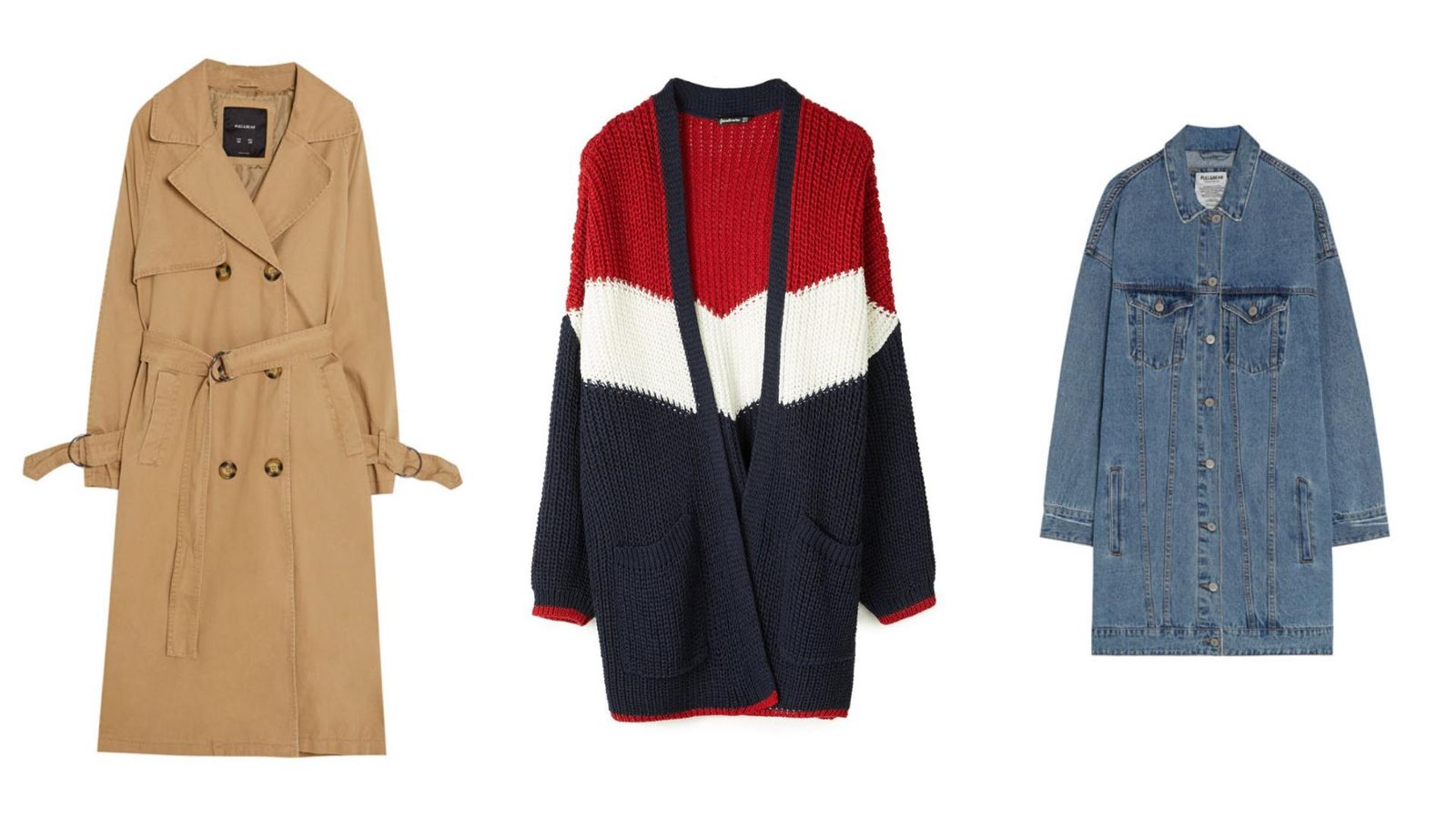De izquierda a derecha: Pull & Bear, Stradivarius, Pull & Bear.