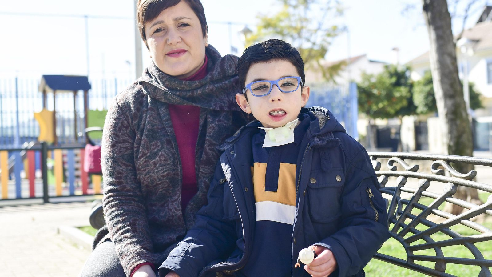 Cristina Izquierdo con su hijo