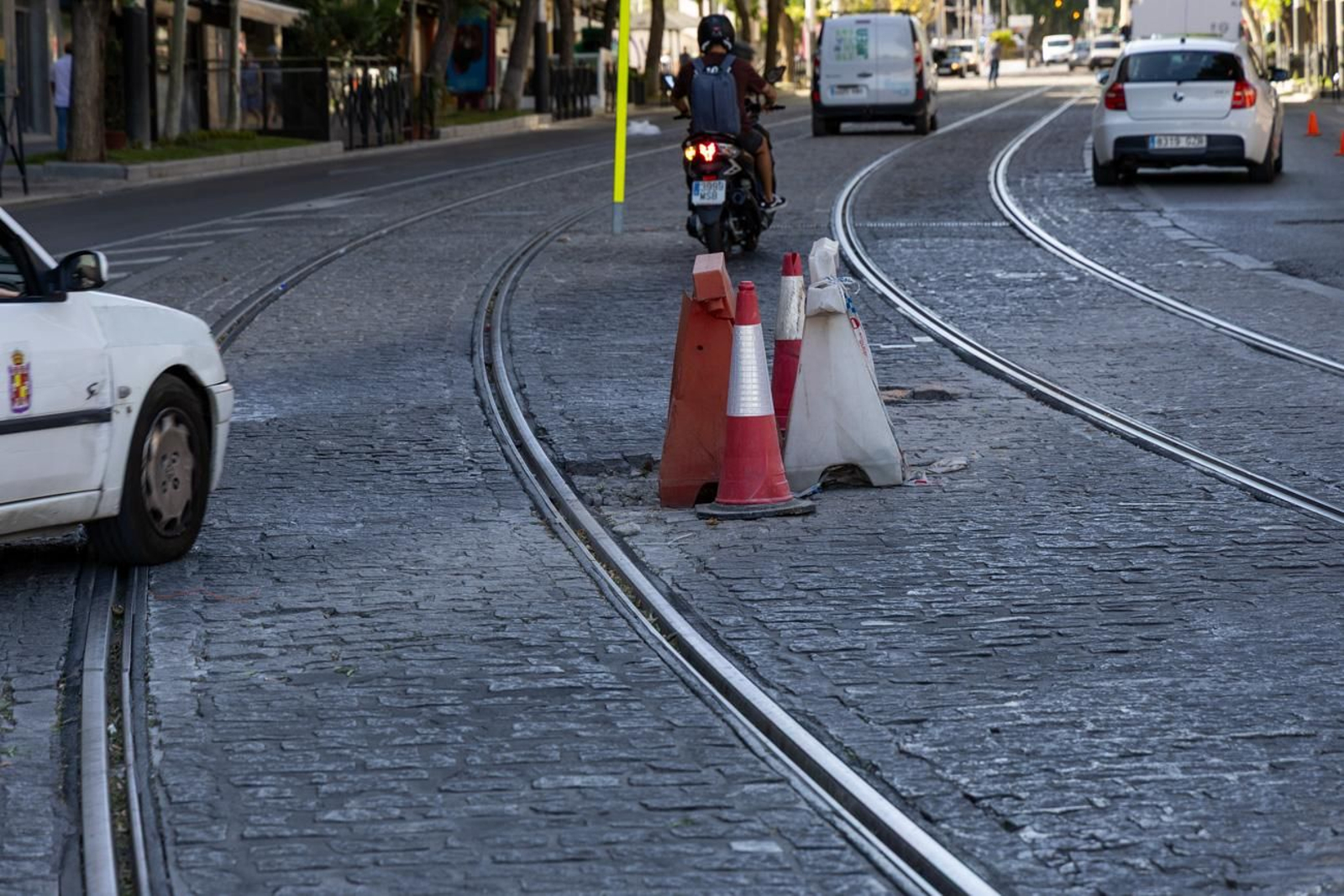Así se encuentra el trazado del tranvía de Jaén
