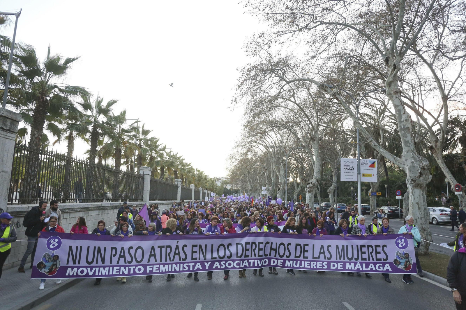 Las imágenes de la manifestación del Día de la Mujer en Málaga