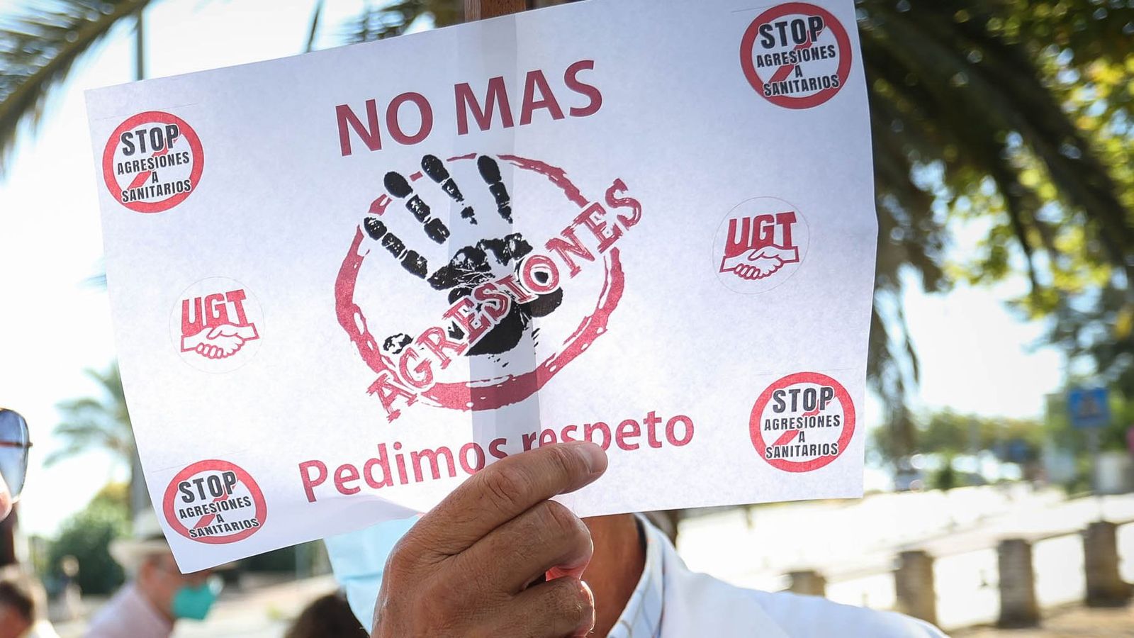 Protesta de sanitarios contra las agresiones, en una imagen de archivo.