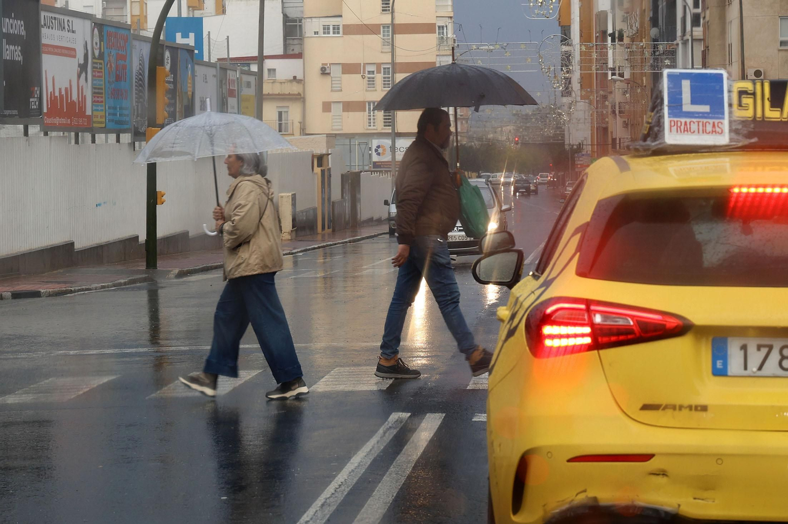 Imágenes del paso de la DANA por Huelva en la mañana del viernes