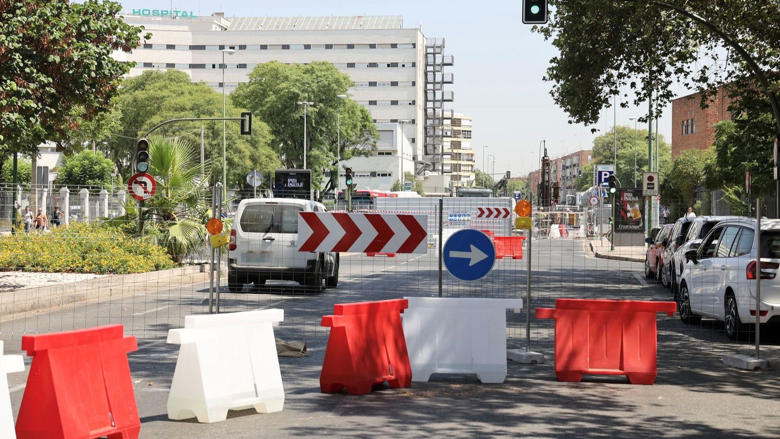 Obras de la línea 3 del Metro en la Macarena