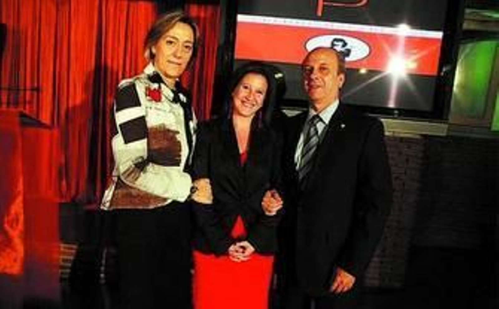 Aurora Espiga, Macarena Regueira y Juan Ramón Plana.