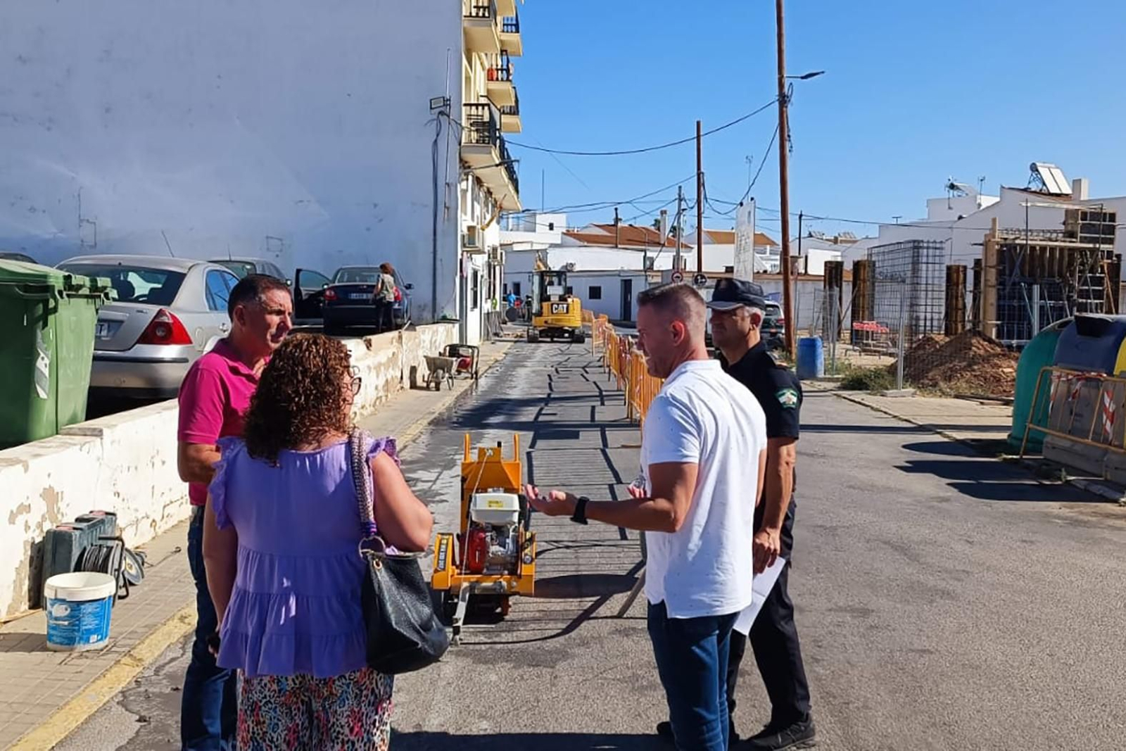 Inicio de las obras en la calle Miramar de San Juan del Puerto