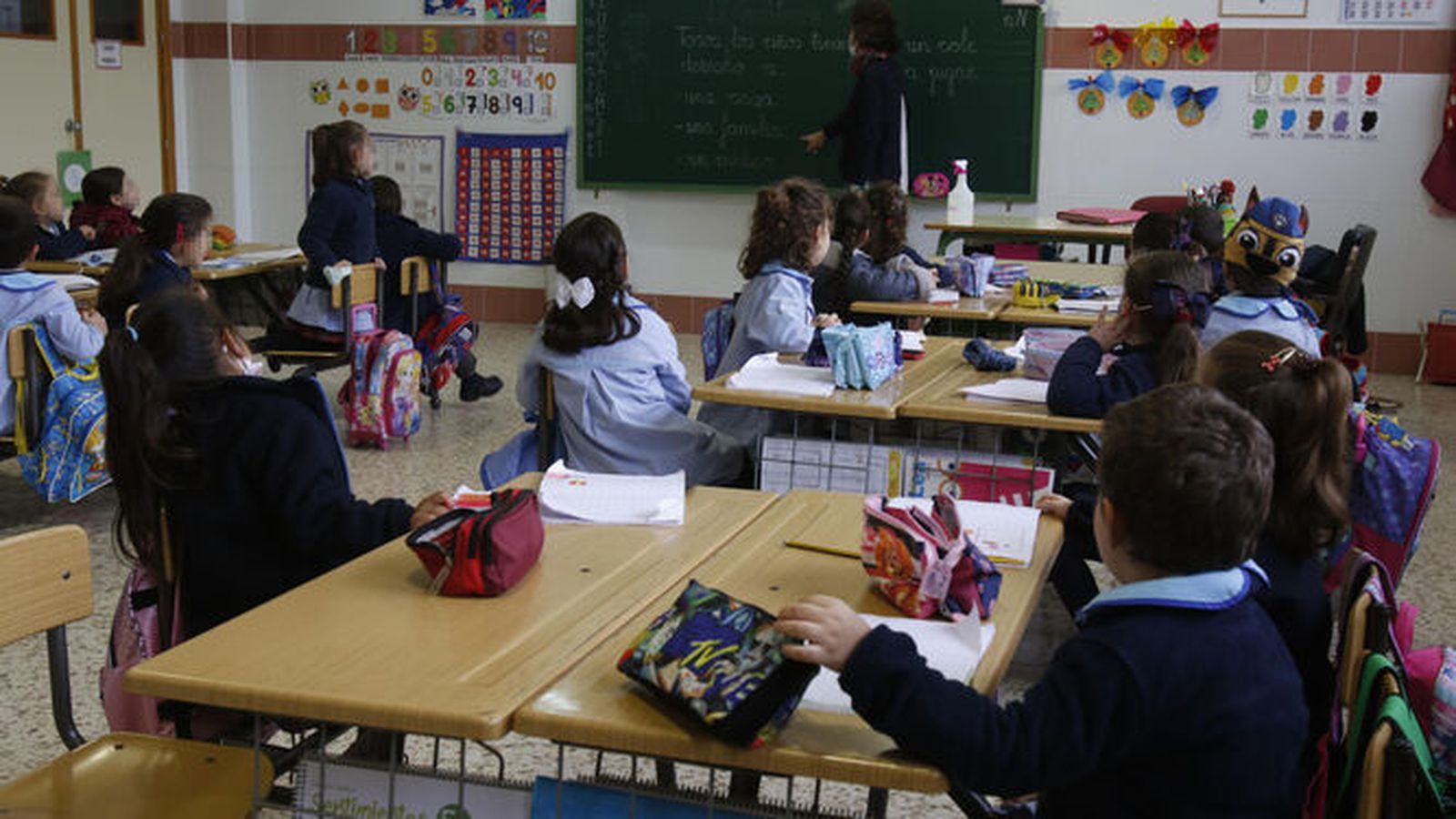 Aula de un colegio en Sevilla