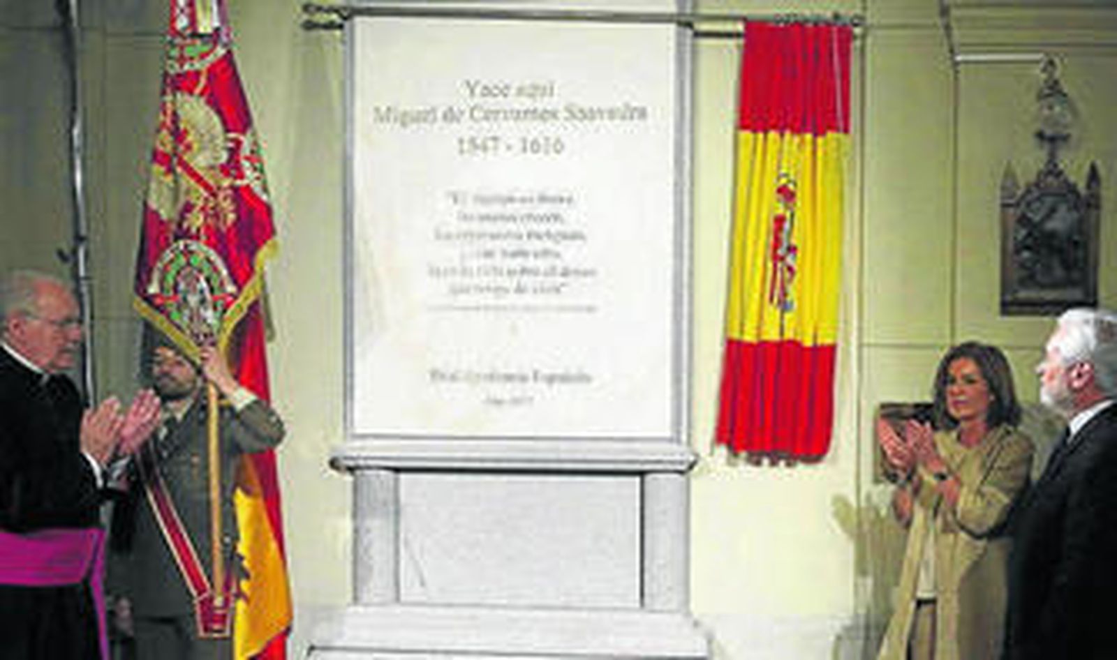 El sepulcro, en el acto celebrado ayer.