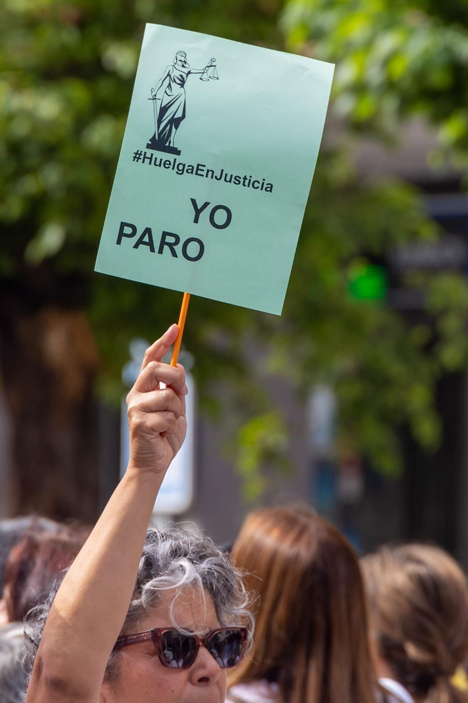 Las imágenes de las protestas de los funcionarios de justicia.