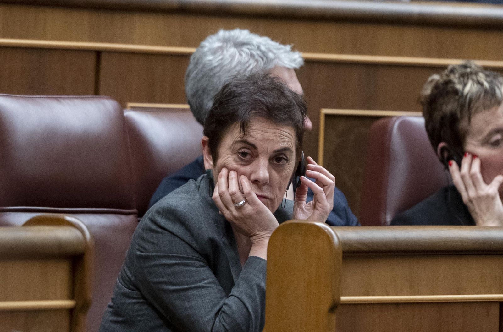 La portavoz de EH Bildu, Mertxe Aizpurua, durante la sesión plenaria del pasado miércoles en el Congreso de los Diputados.