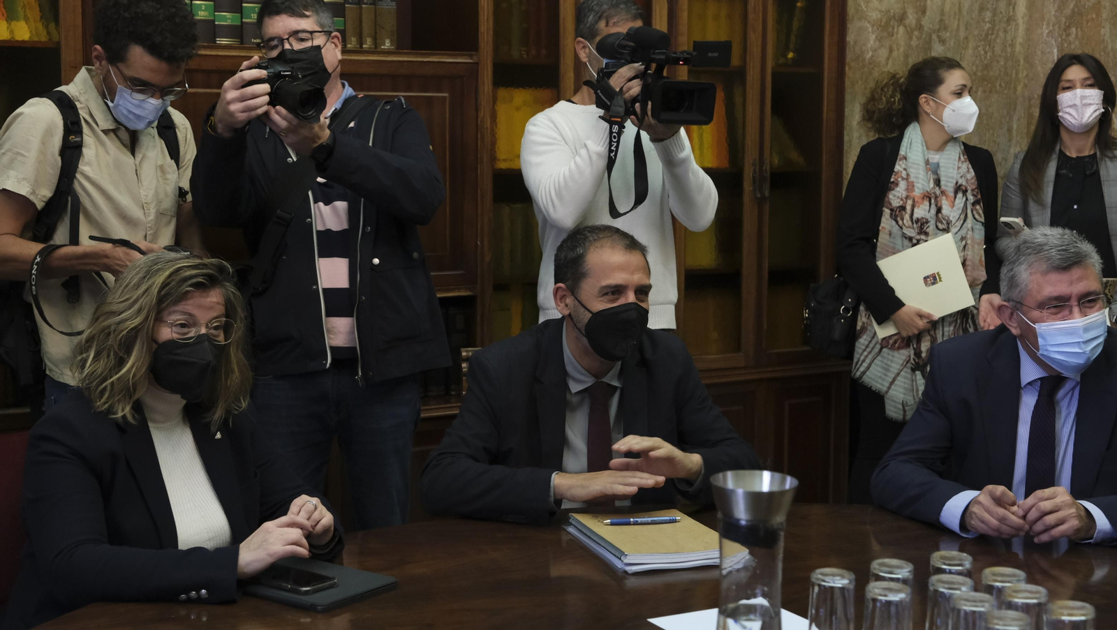 Imágenes de la visita a las obras del AVE en Almería.