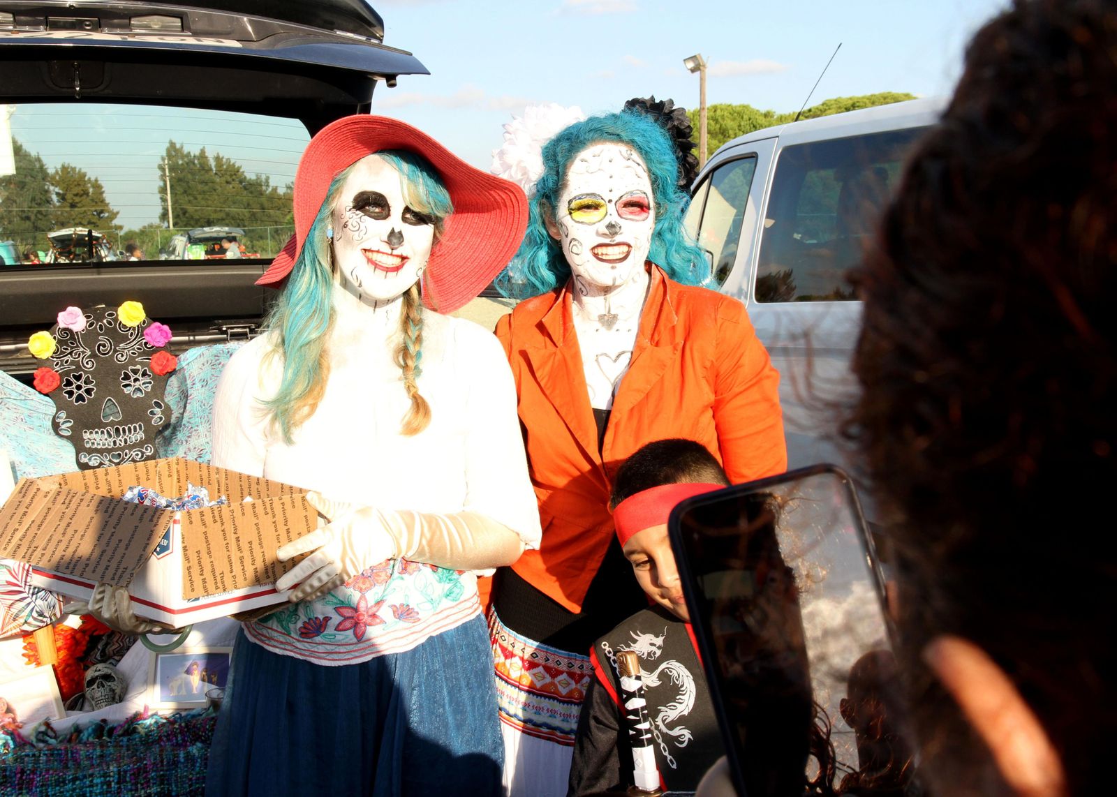 Disfraces en la fiesta del cine de verano de la Base el año pasado.