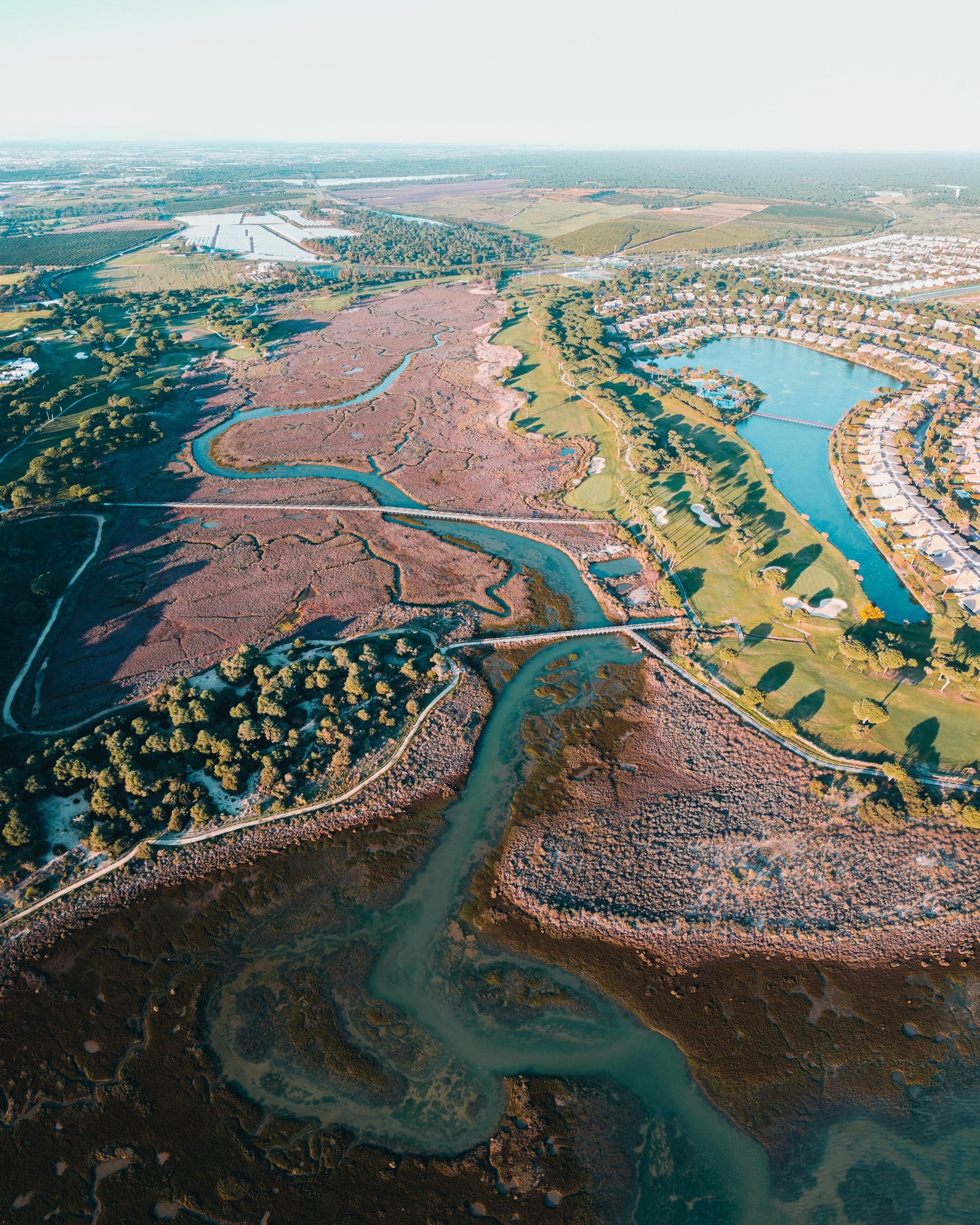 Las marismas de Huelva desde el aire