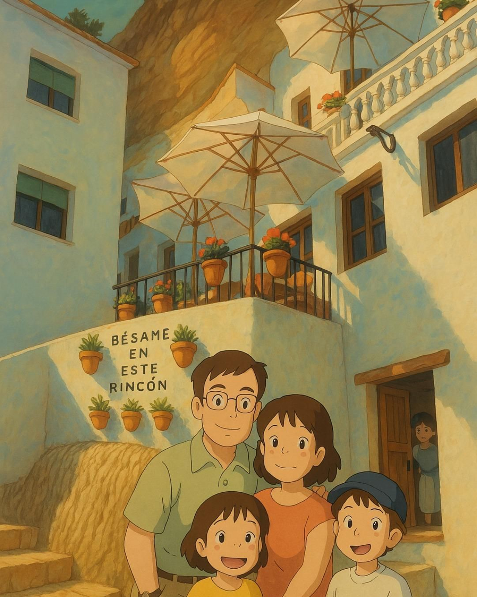 Así se vería el pueblo de Cádiz más bonito de España si saliera en una película de animación japonesa