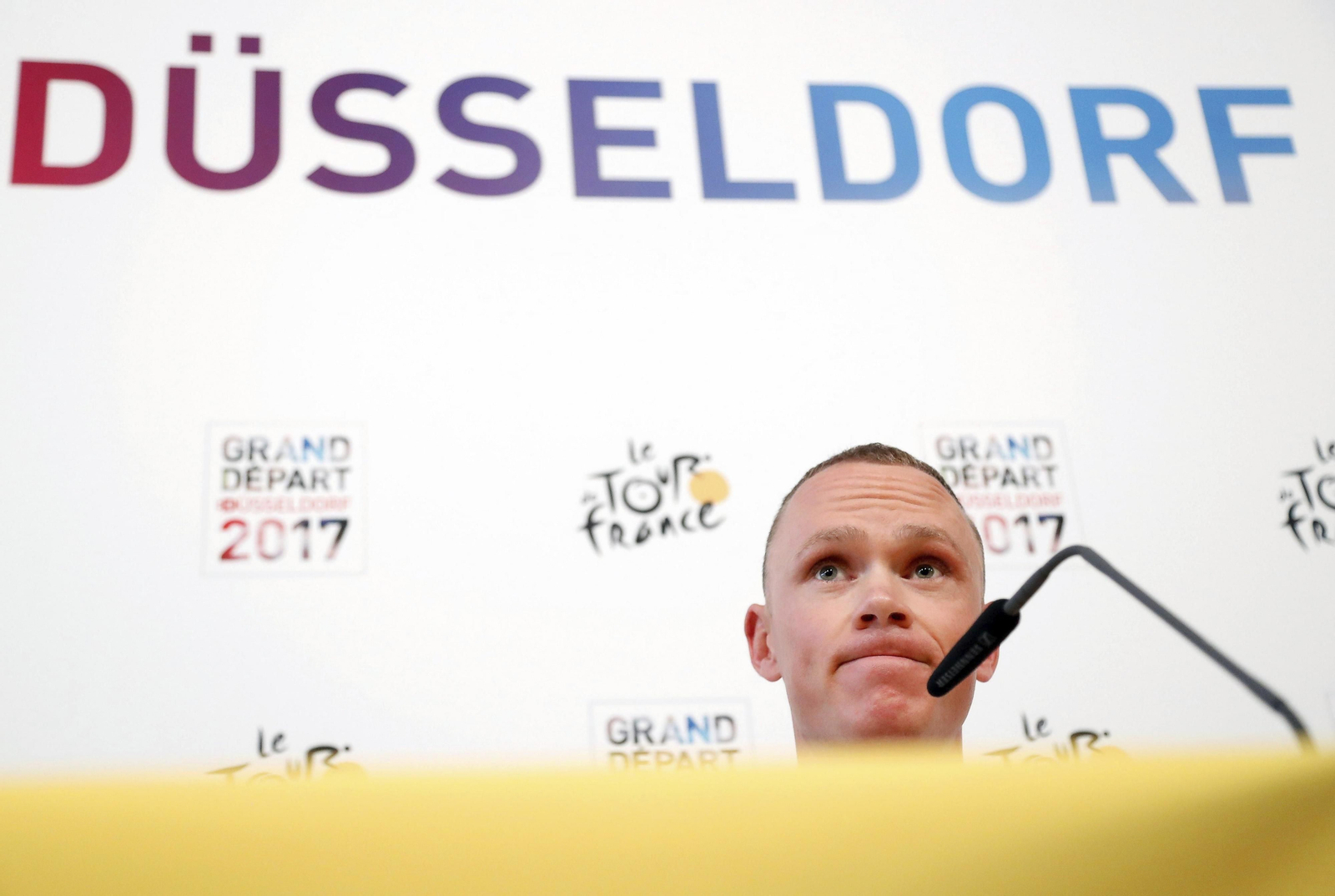 Chris Froome, durante la presentación de la 104ª edición del Tour de Francia.