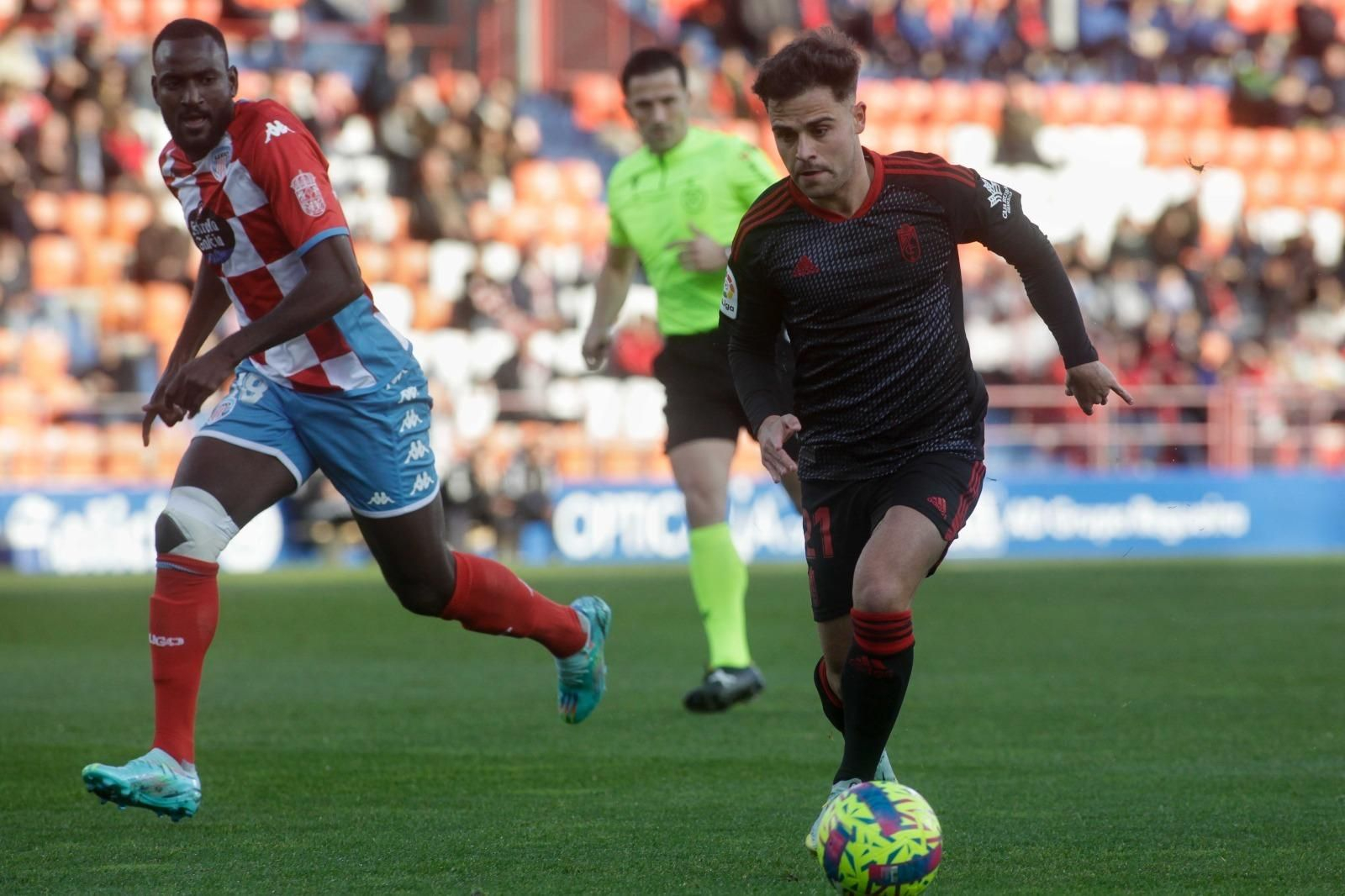 Óscar Melendo, en el encuentro ante el Lugo.