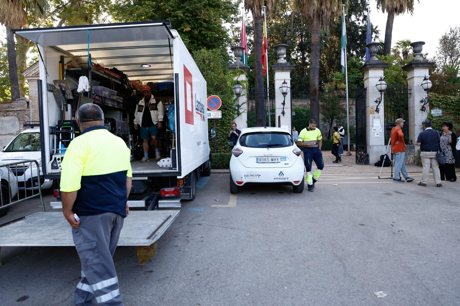 El rodaje se ha trasladado este miércoles al Carmen de los Mártires.