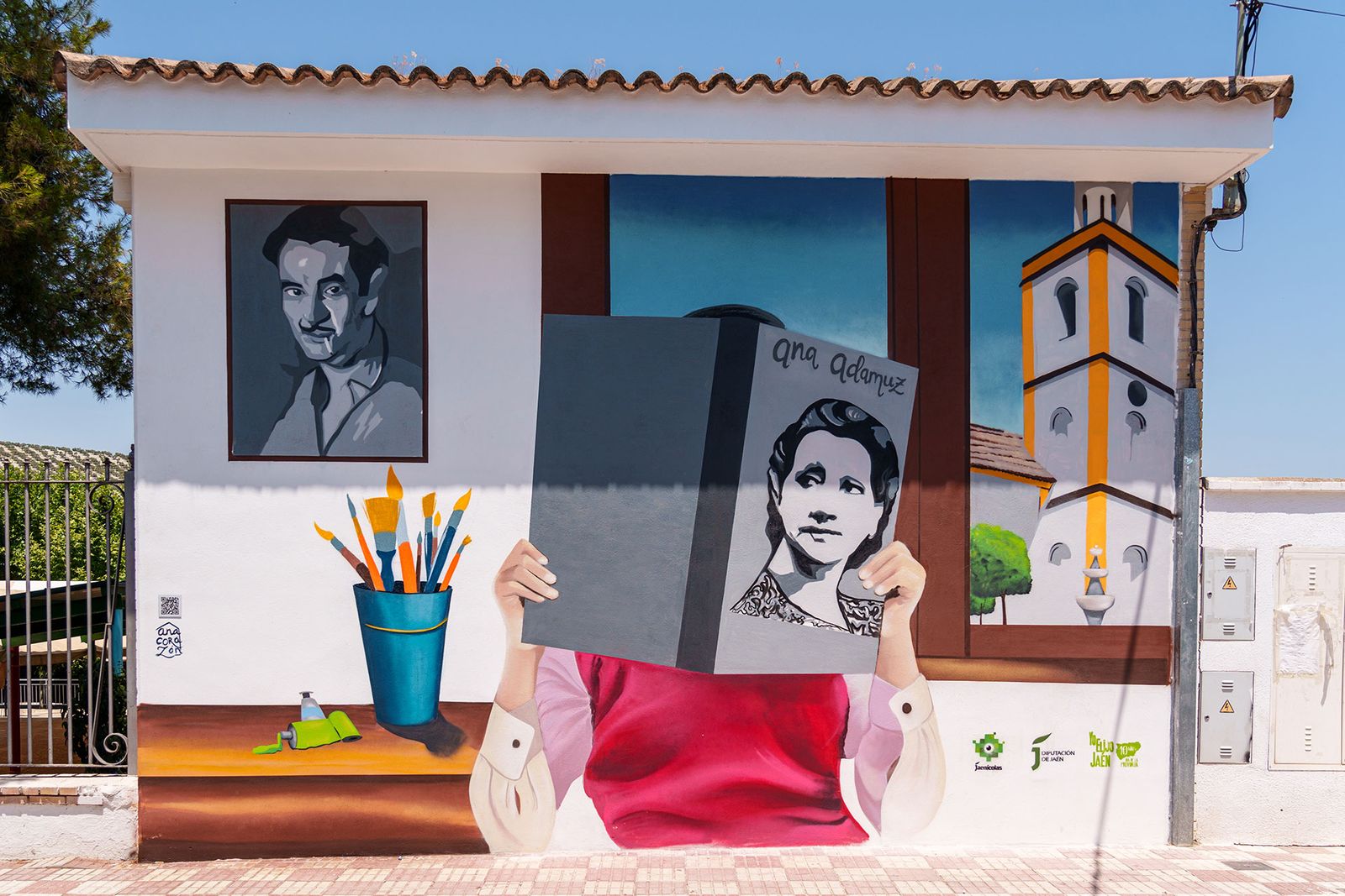 Mural de Ana Corazón, realizado en Escañuela.