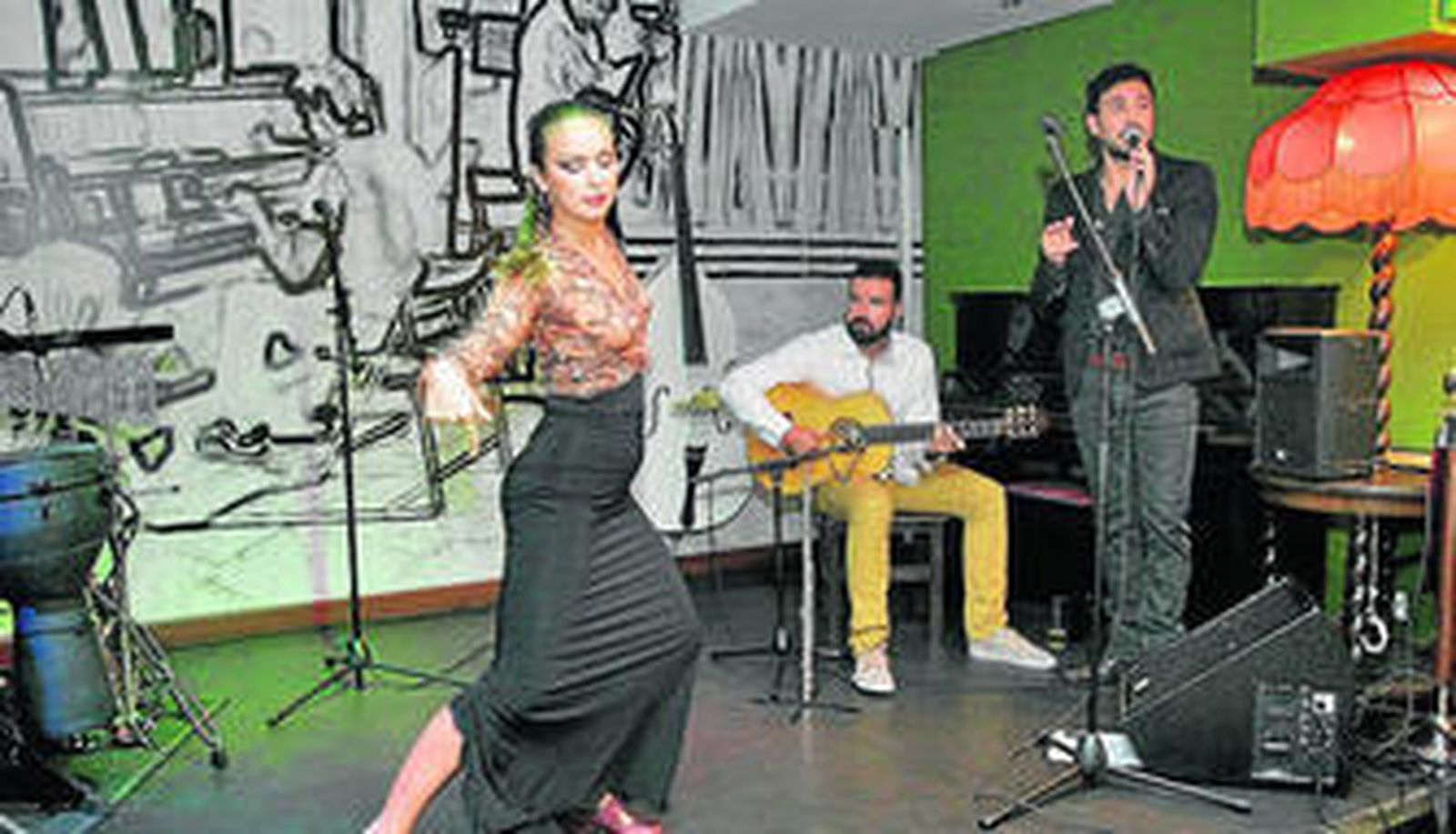 La Milonga, durante la actuación.