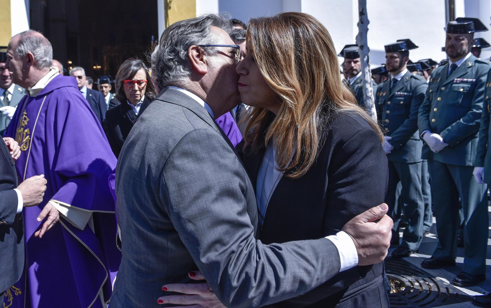 El funeral del guardia civil fallecido en Guillena, en imágenes