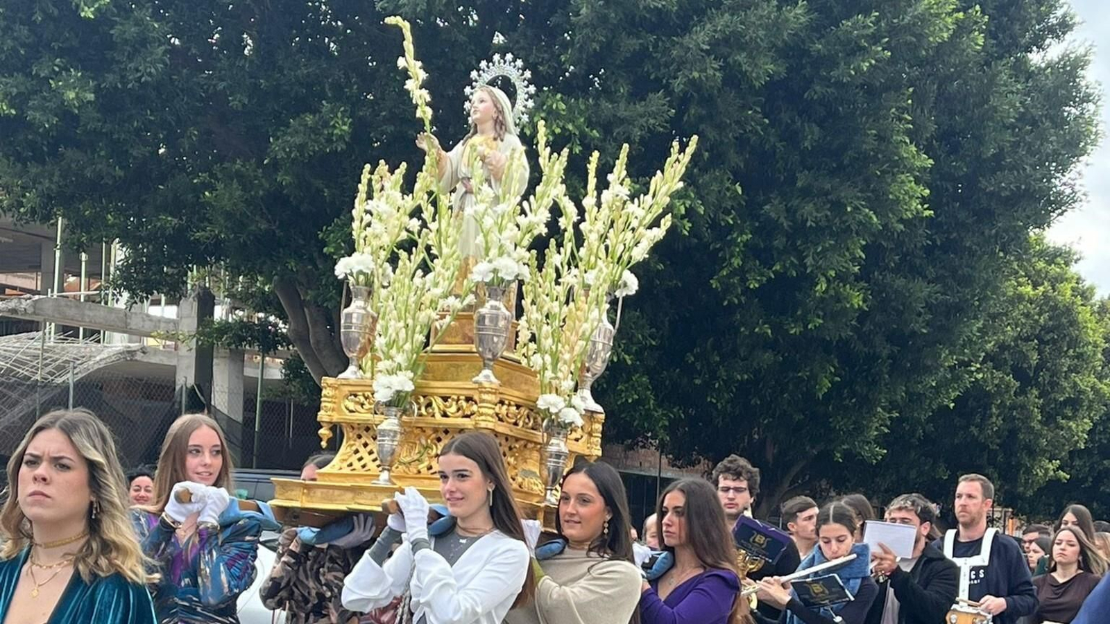 Procesión de la Niña María en San Fernando.