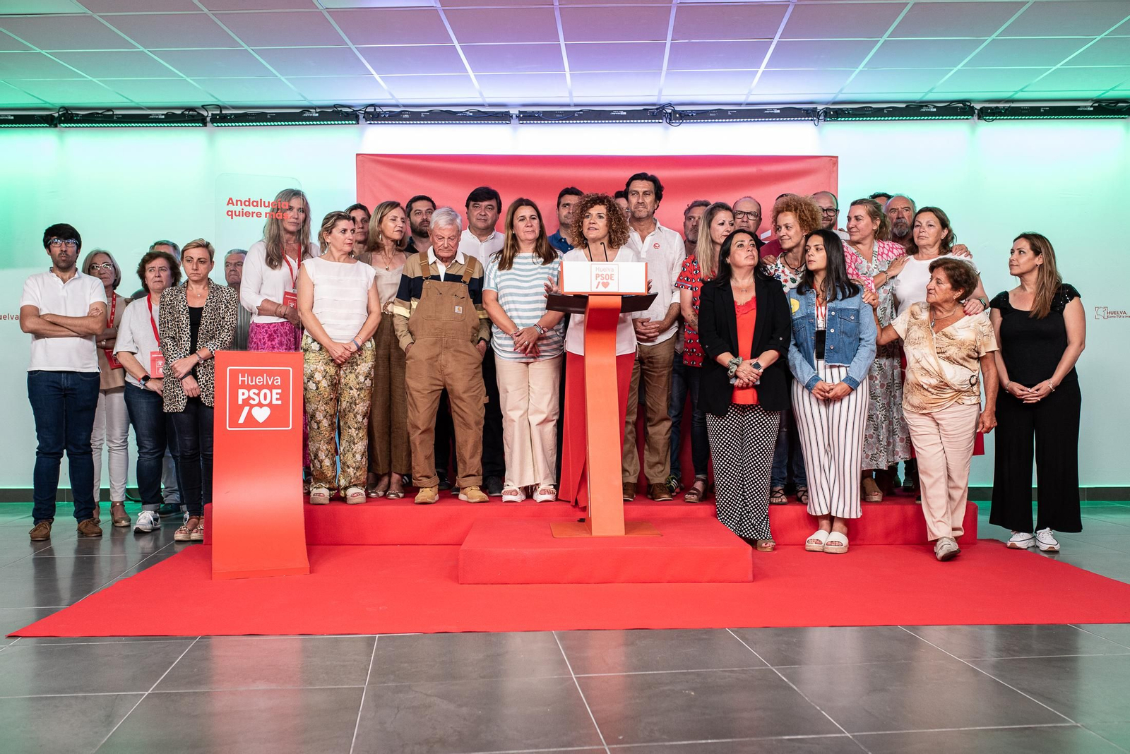 Imágenes: Así se ha vivido la noche electoral en la sede del PSOE en Huelva