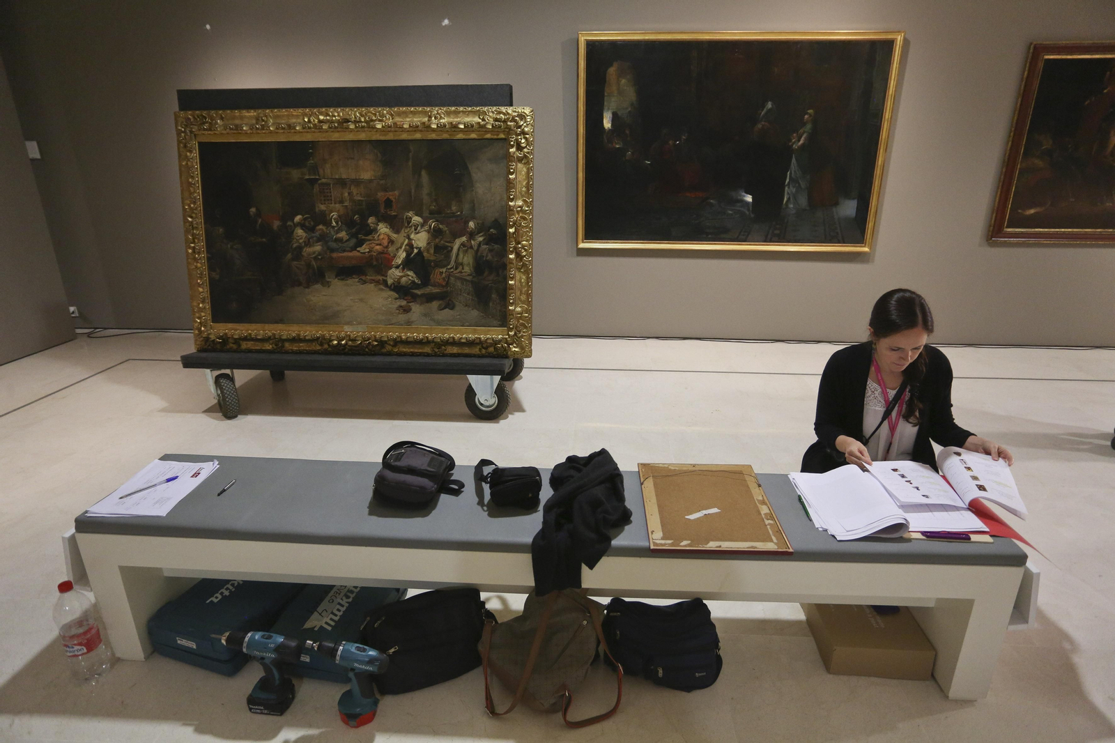 Fotos del montaje de la nueva exposición del Museo Carmen Thyssen