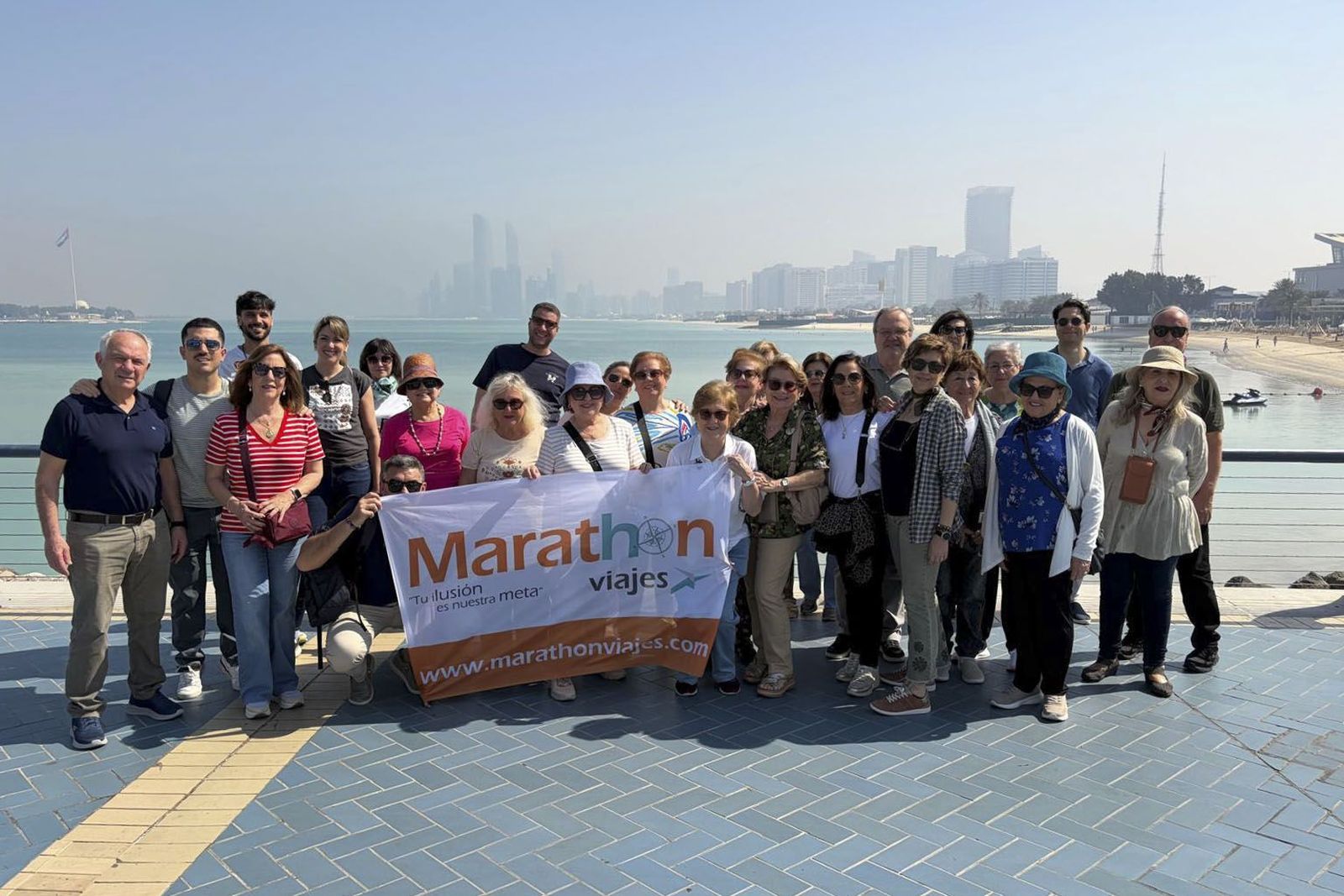 El grupo de andaluces atrapados en Dubai.