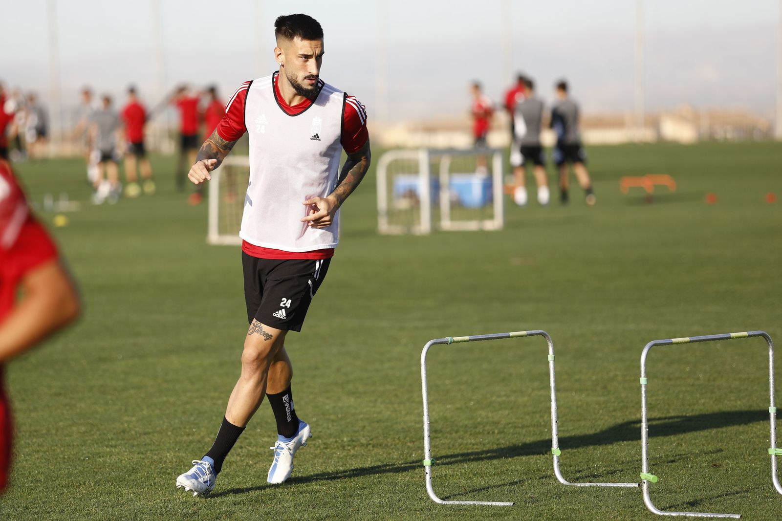 Erick Cabaco en el entrenamiento de este sábado