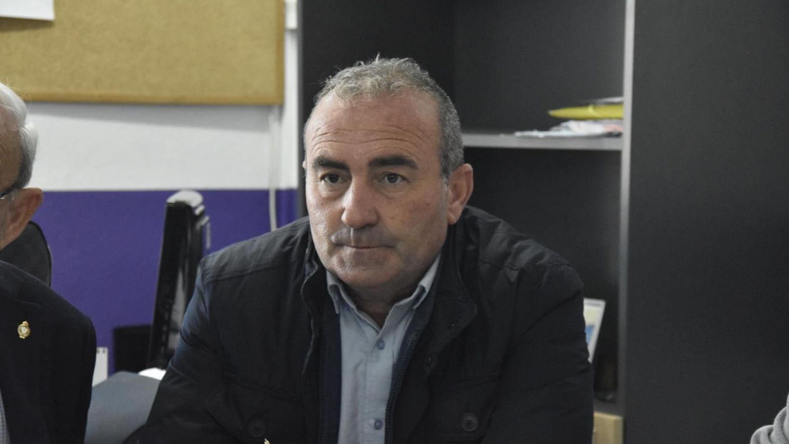 Ramón García Fenoy durante  una reunión en su etapa en el Consejo de Administración del Real Jaén.