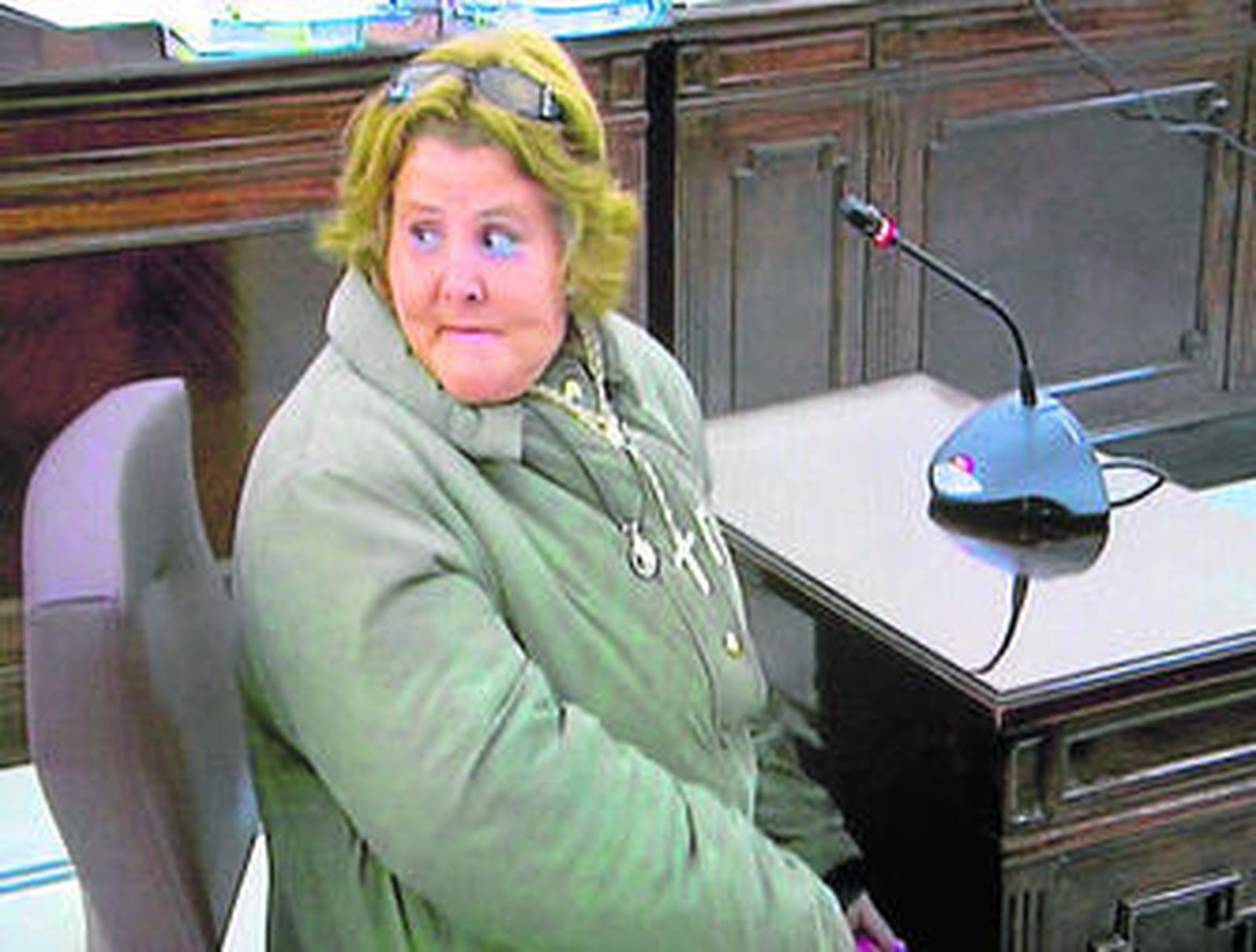 Isabel García durante el juicio en el que acusó a su cuñada de ser cómplice de su marido en el caso Mari Luz.