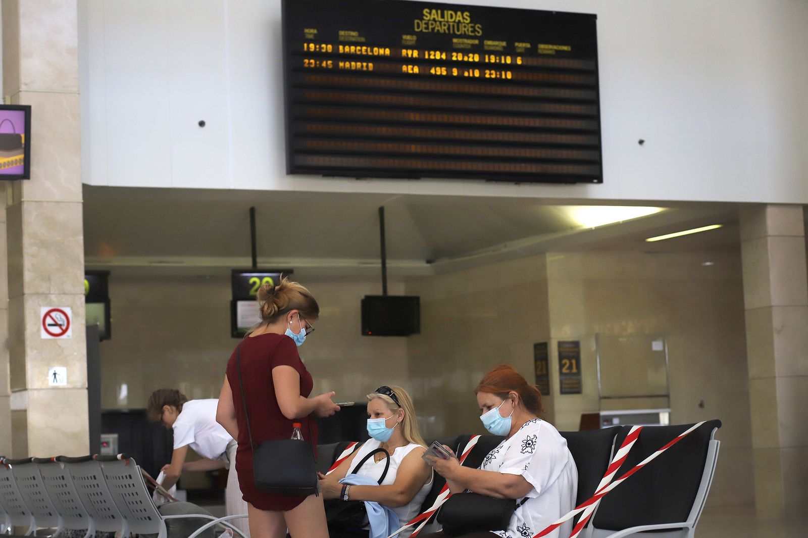 Llegada del primer vuelo de Ryanair desde Barcelona tras la pandemia