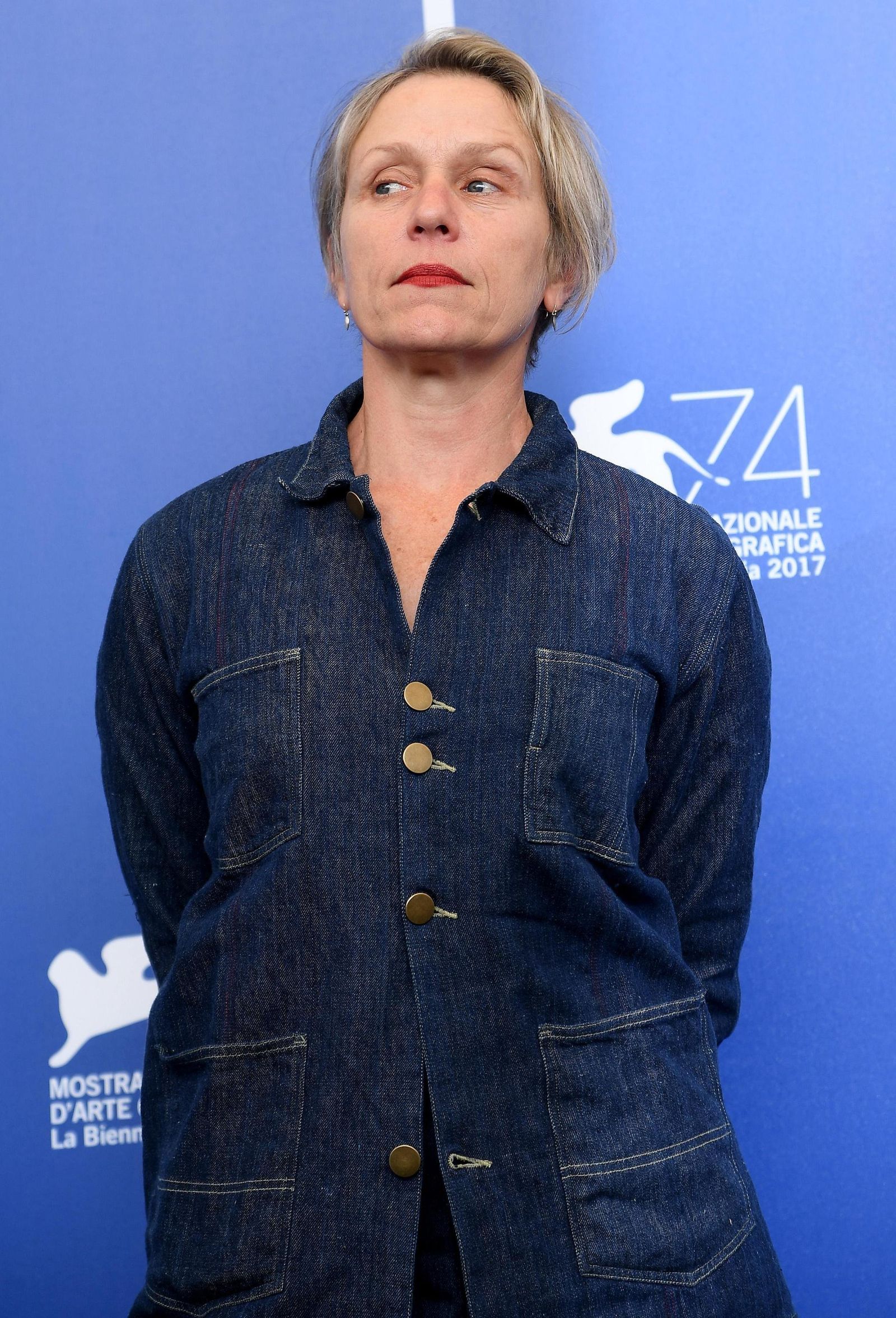 Frances McDormand, ayer, en la Mostra de Venecia.